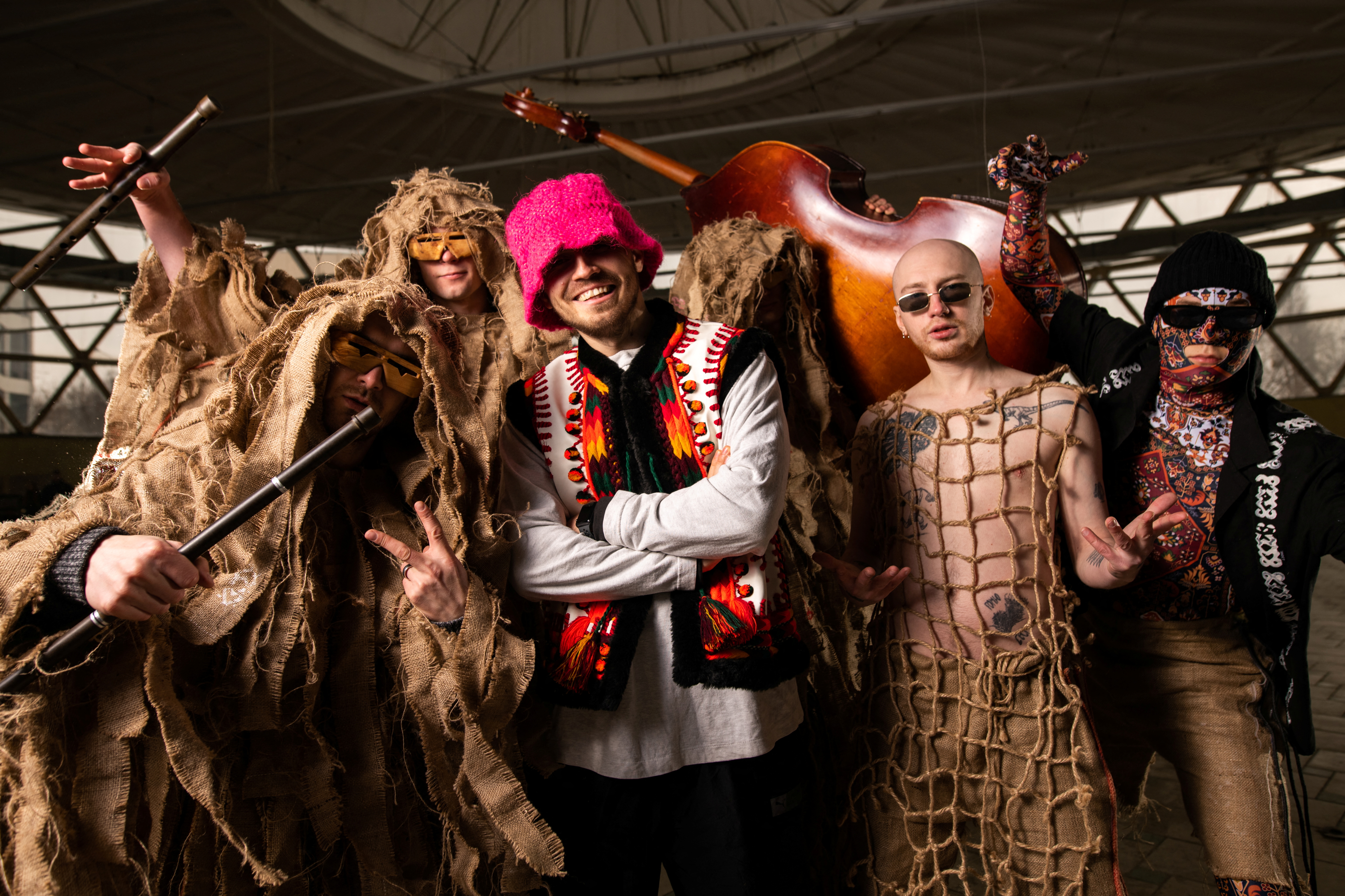 Kalush Orchestra band members for a picture