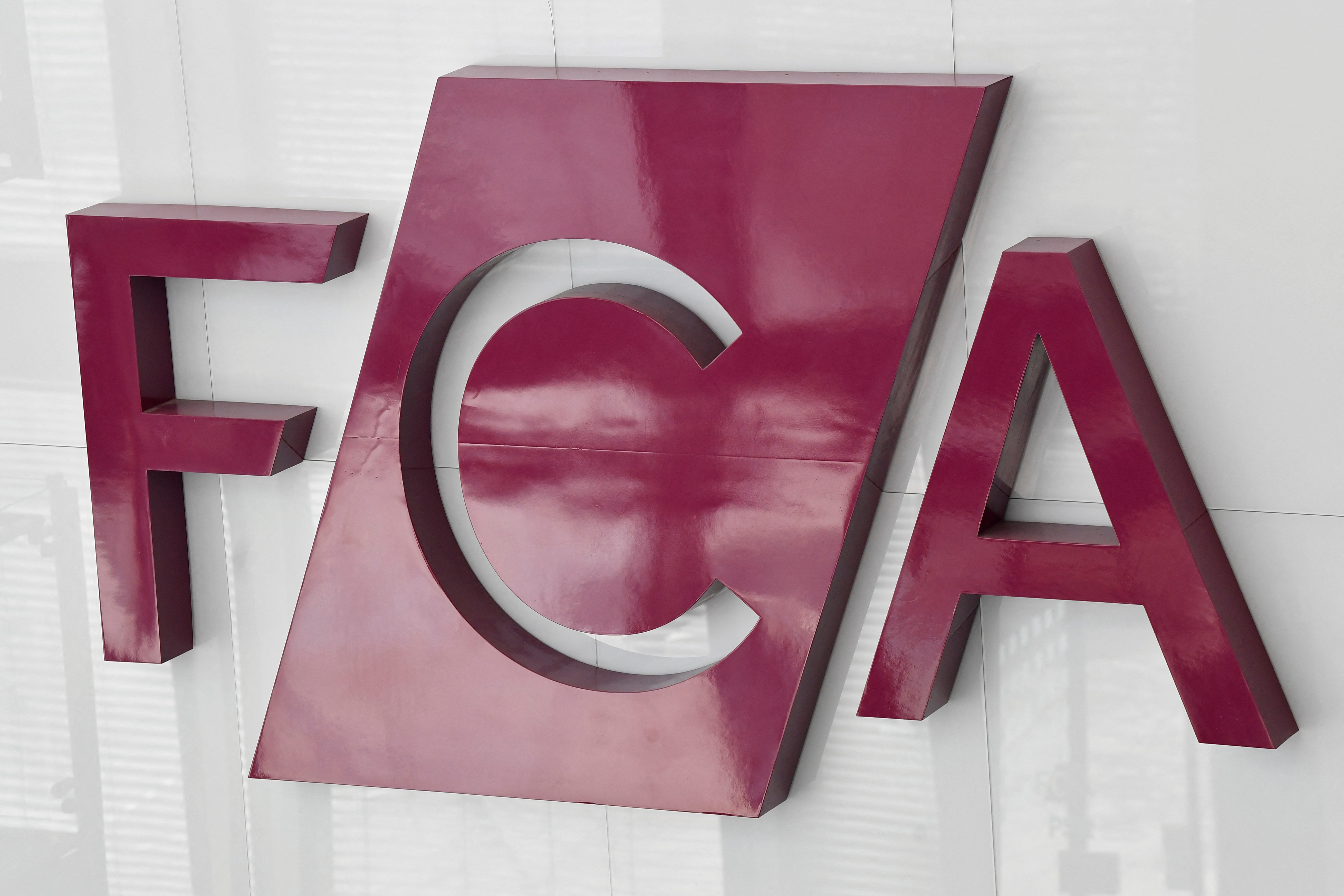 FCA signage seen at their head offices in London