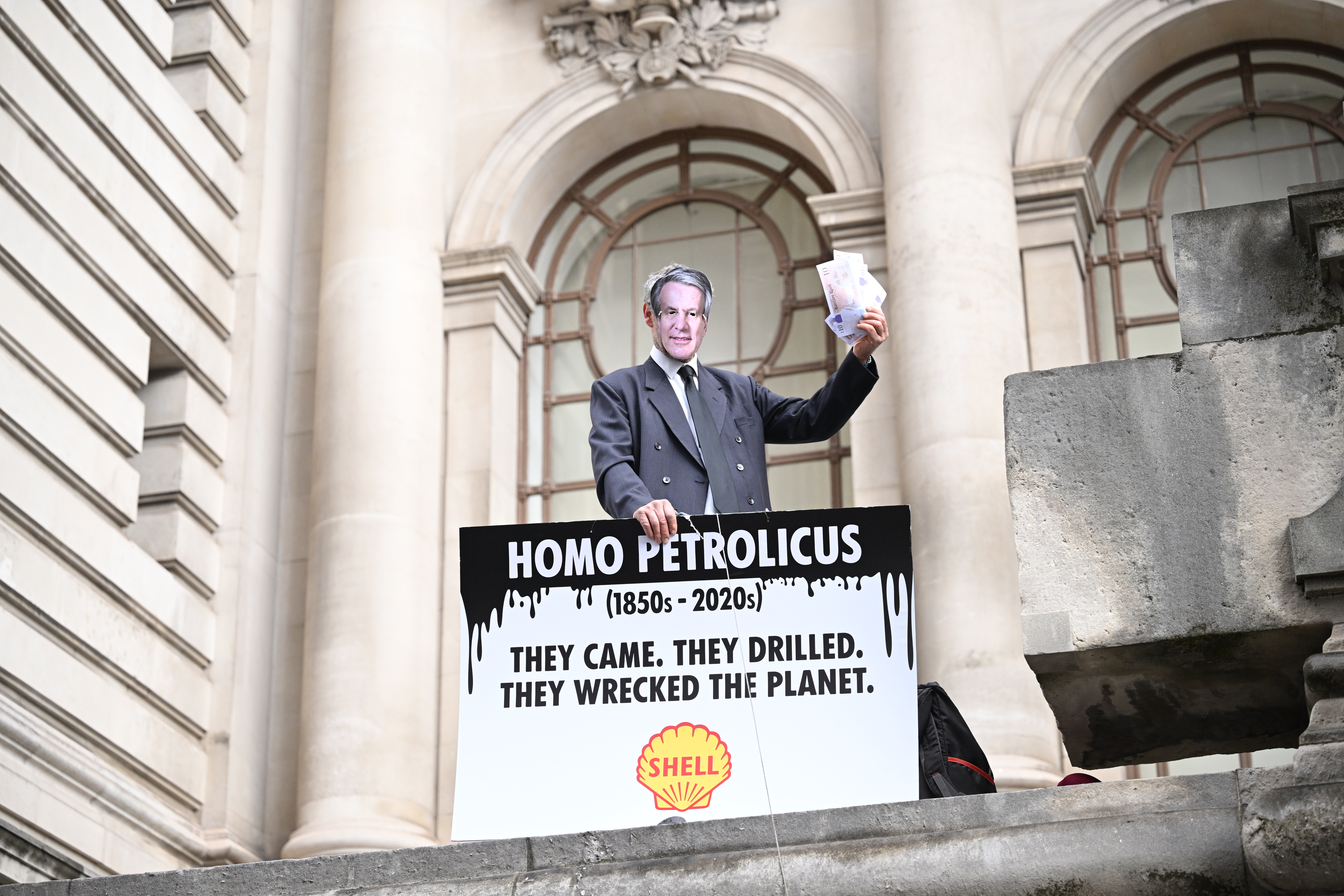 XR Protest Outside Shell Plc Annual General Meeting