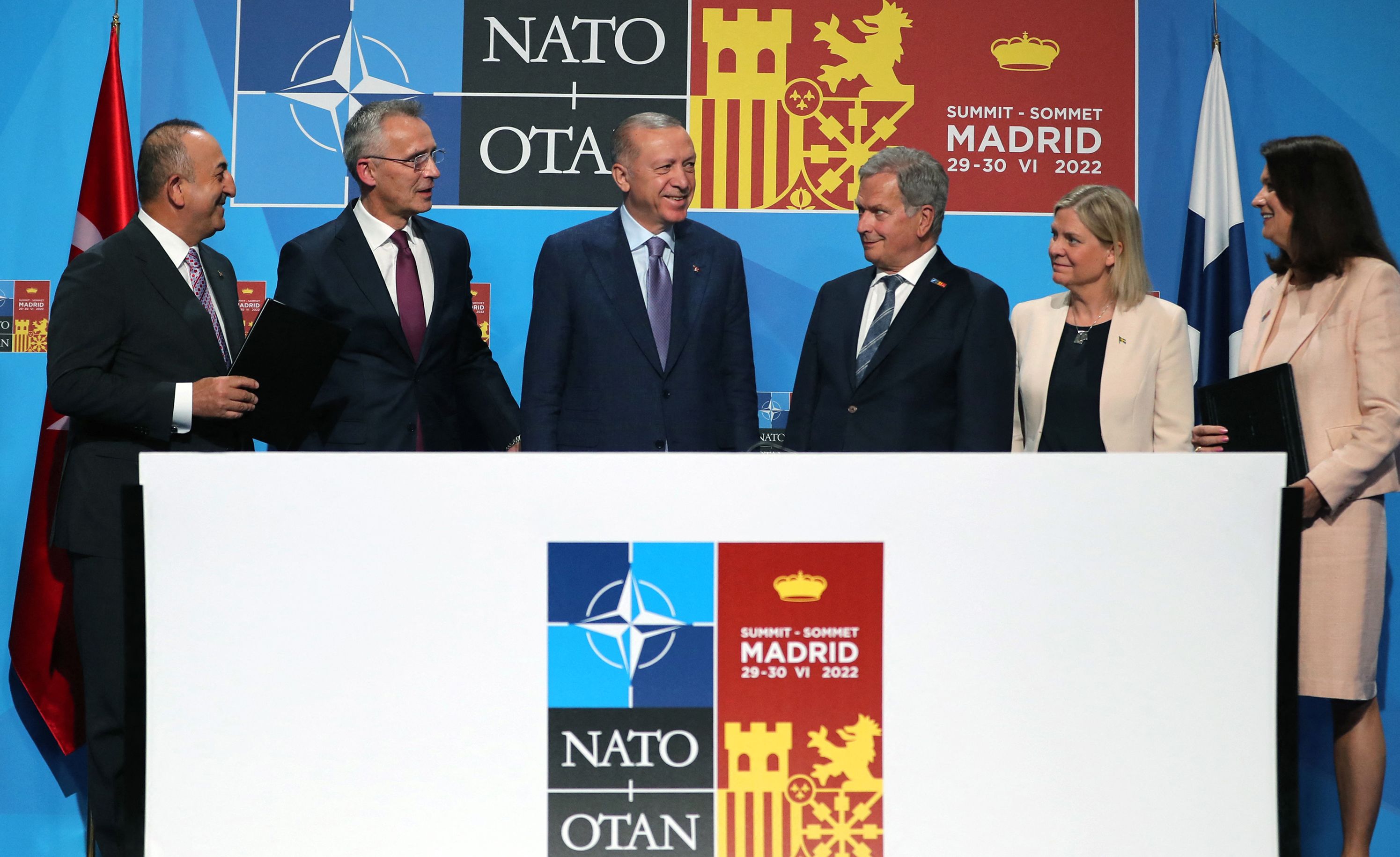 Leaders at the NATO summit in Madrid