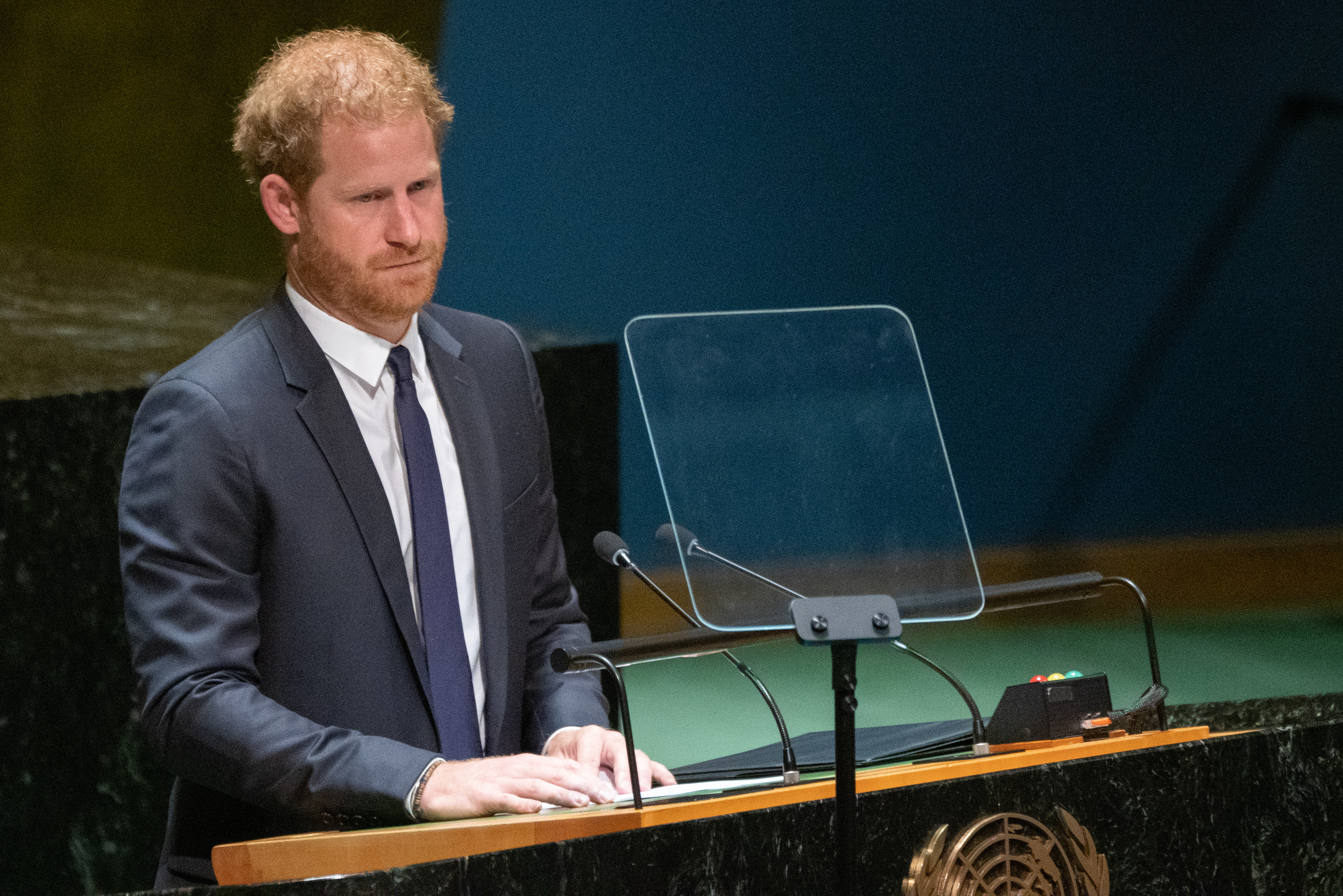Prince Harry address delegates at the UN in New York
