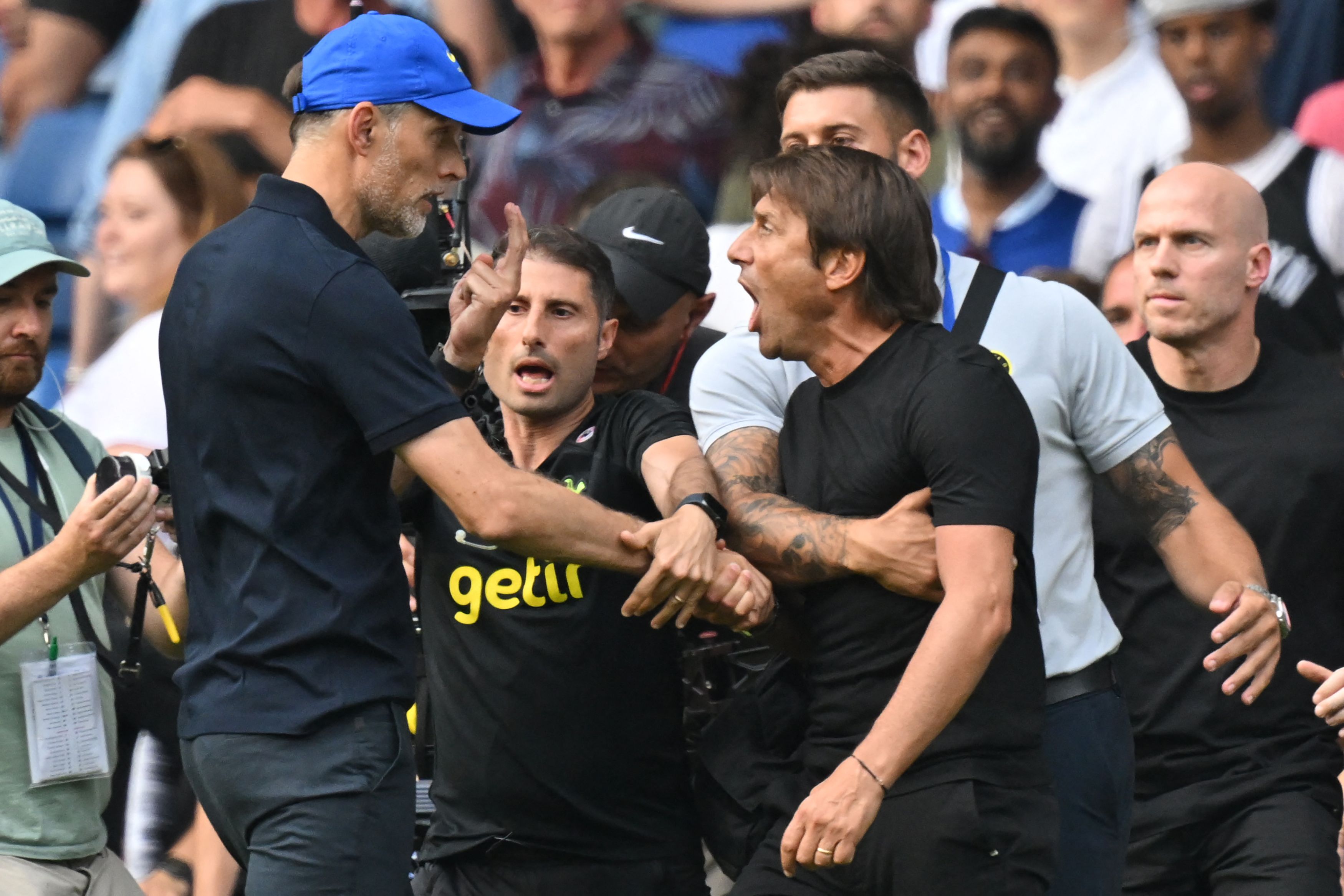 What Thomas Tuchel and Antonio Conte said about their fiery clashes as both sent off in derby draw