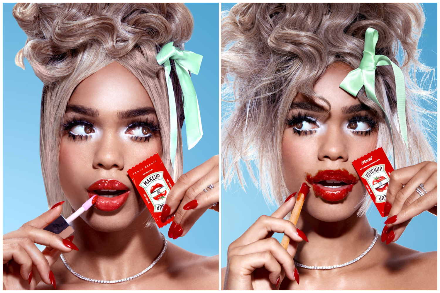 Fans divided over Rihanna’s new ketchup-themed make-up line