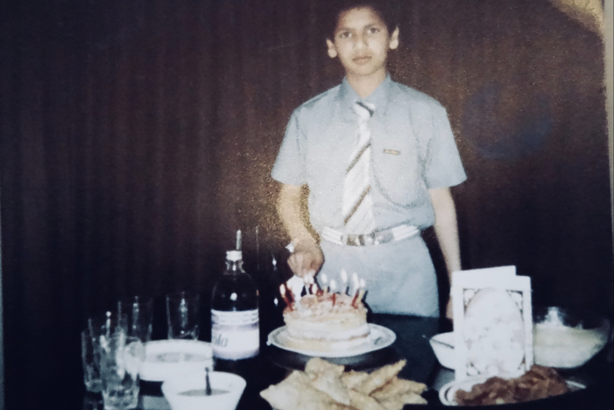 Sarfraz Manzoor celebrating a childhood birthday