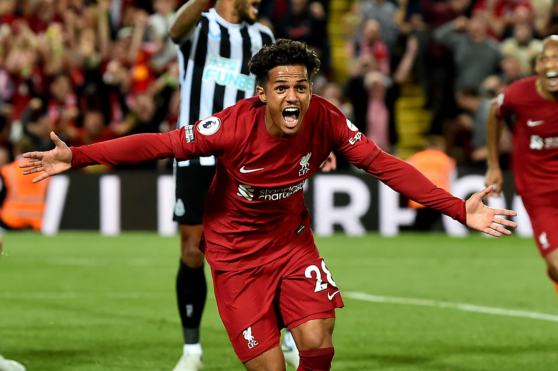 Liverpool 2-1 Newcastle: Fabio Carvalho snatches comeback win eight minutes into stoppage time