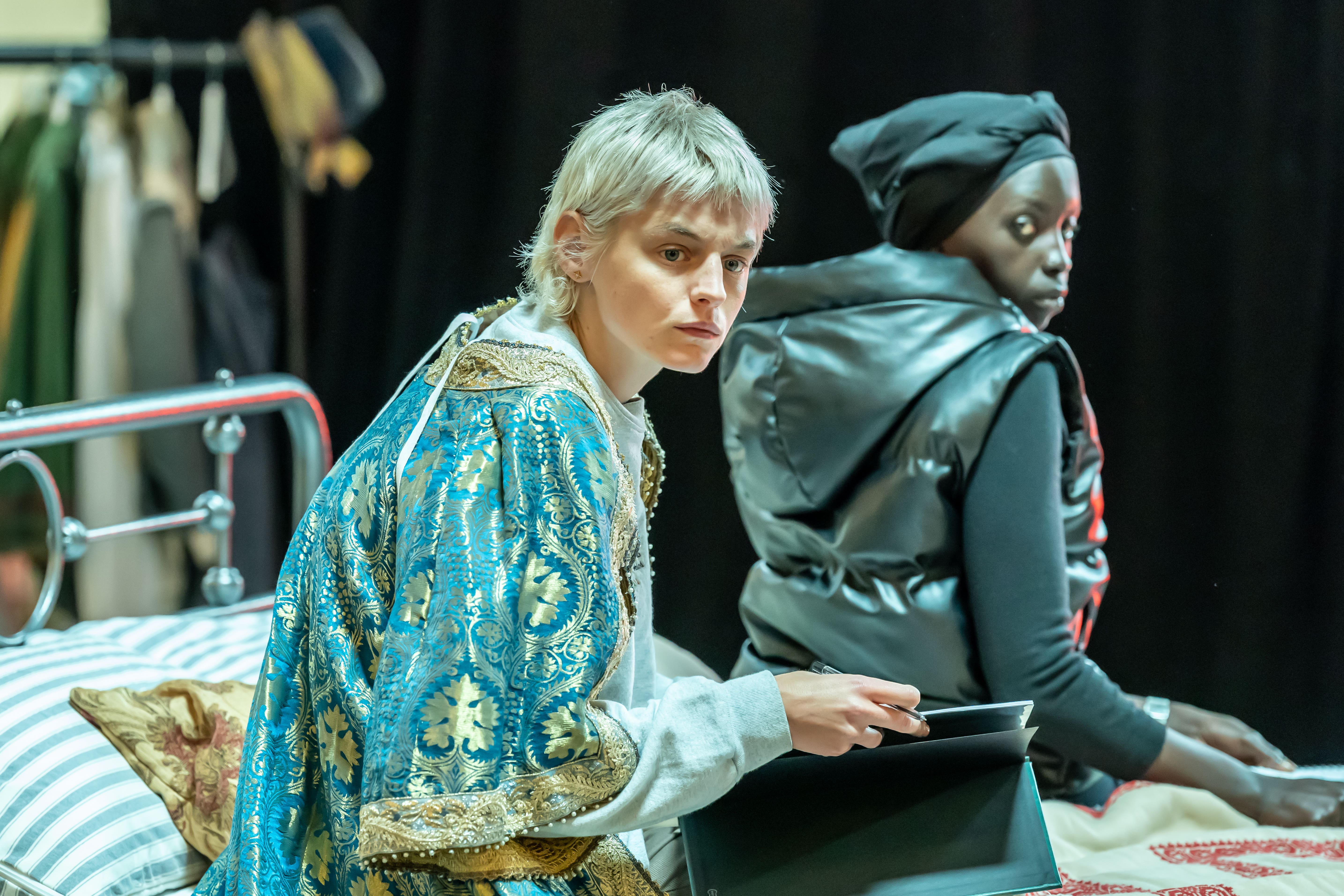 Emma Corrin in rehearsals for West End production of Virginia Woolf’s Orlando