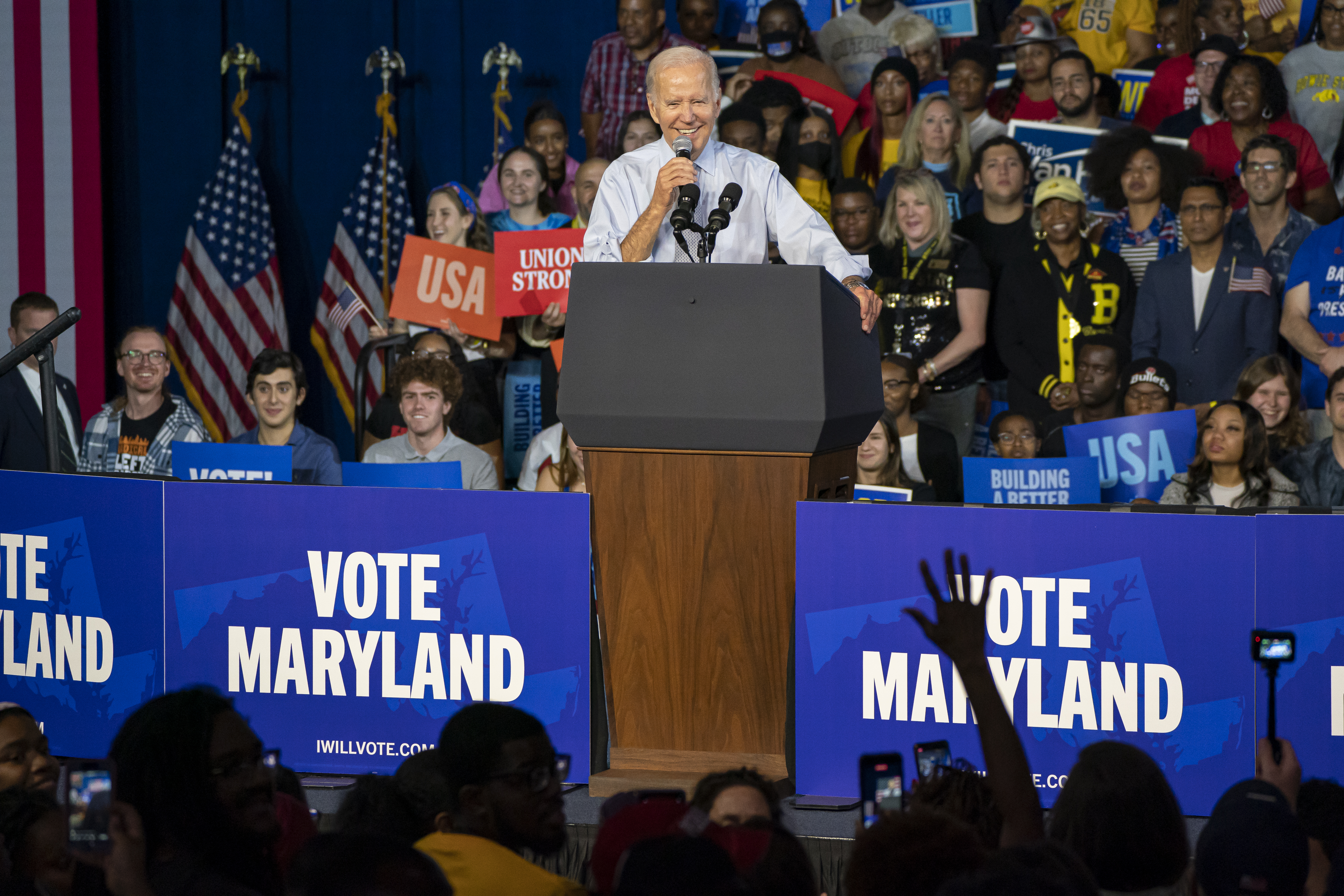 President Biden Joins Maryland Democrats For Election Eve Rally