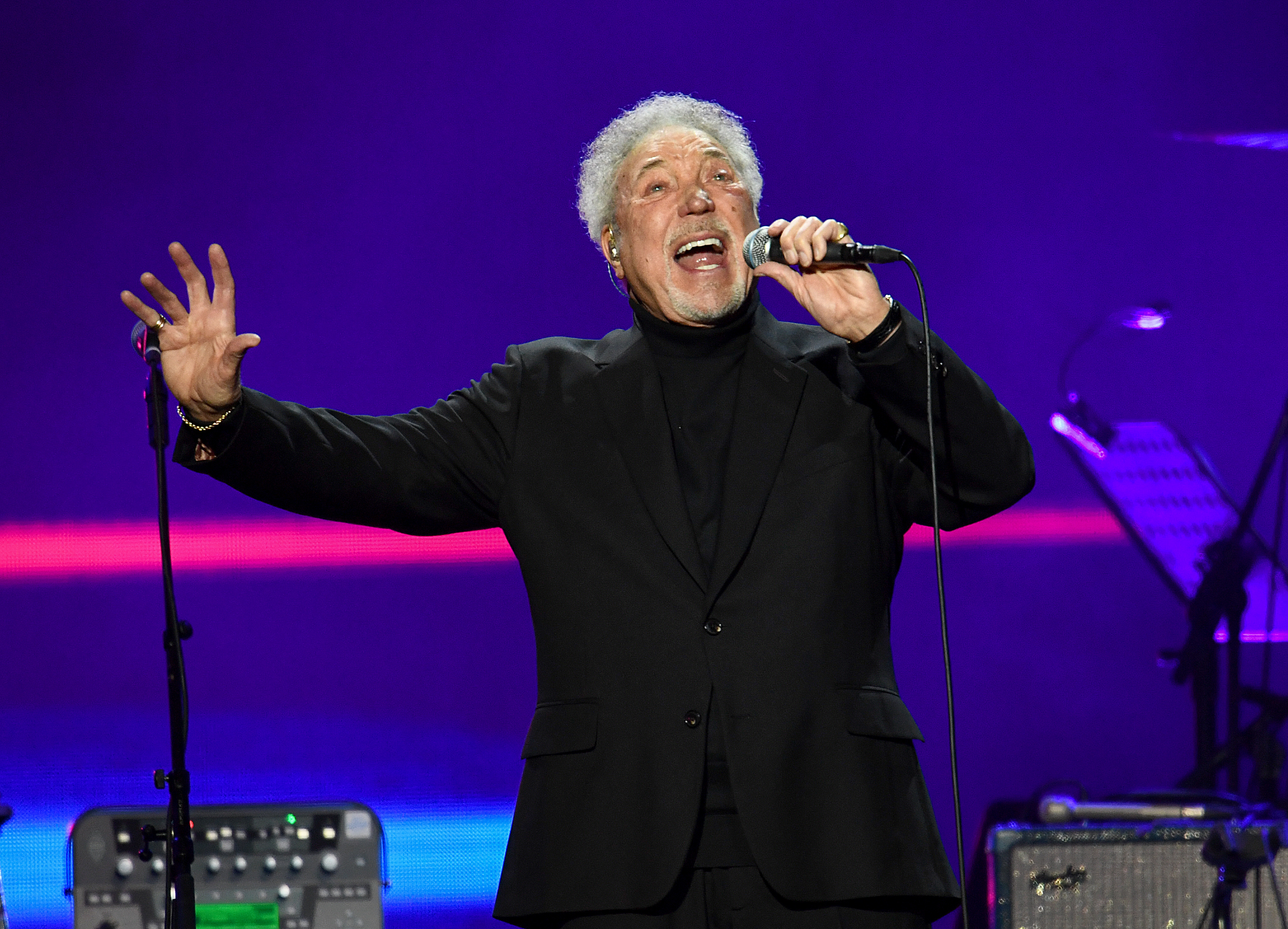 What time is Tom Jones on stage at London's 02 Arena?