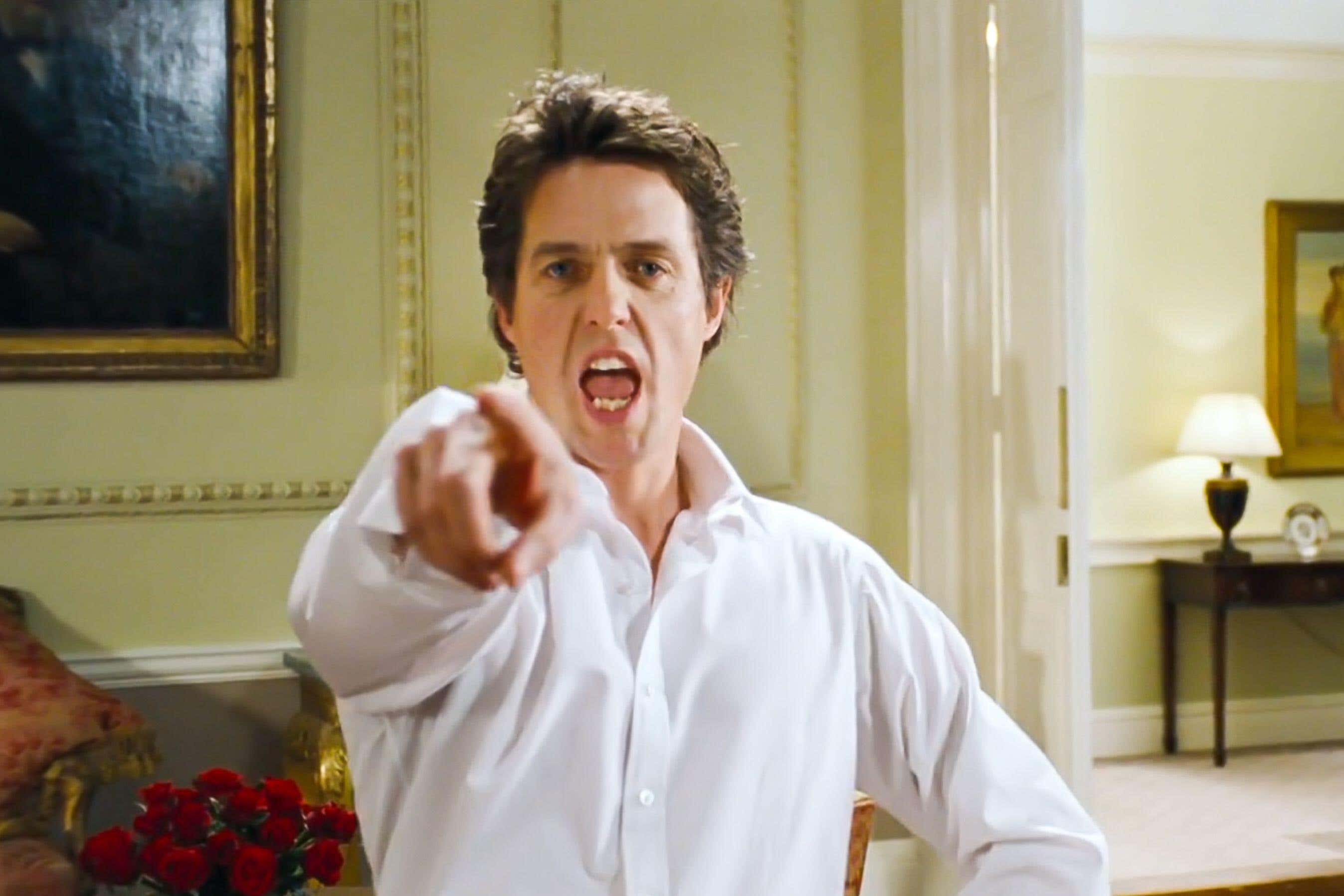 Hugh Grant says Love Actually’s Downing Street dance scene is ‘excruciating’
