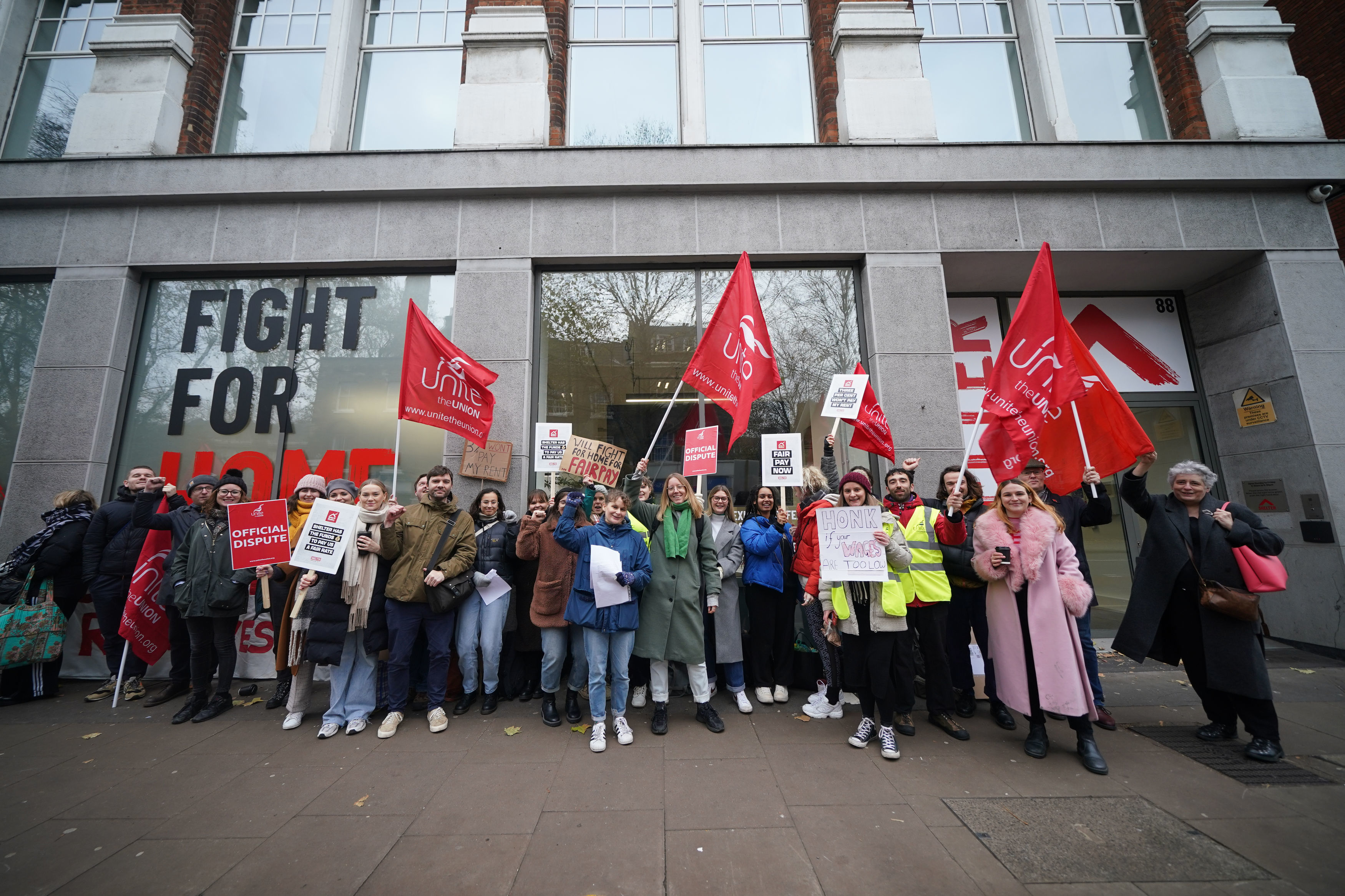Shelter strike action