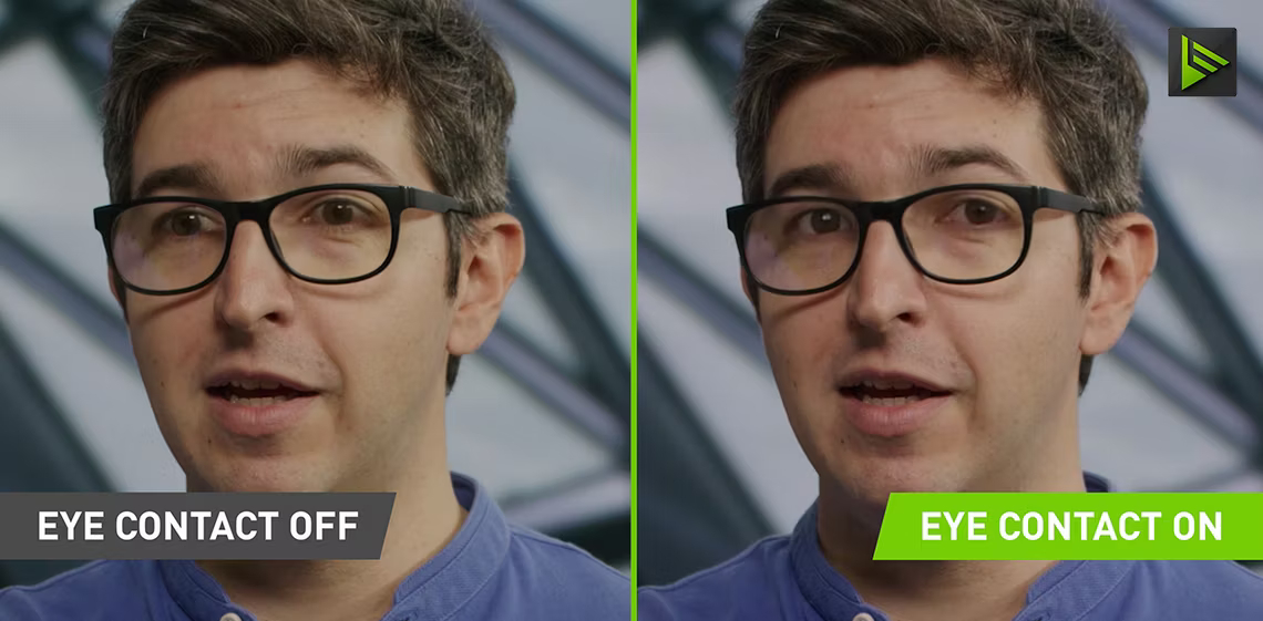 Nvidia Broadcast eye contact mode