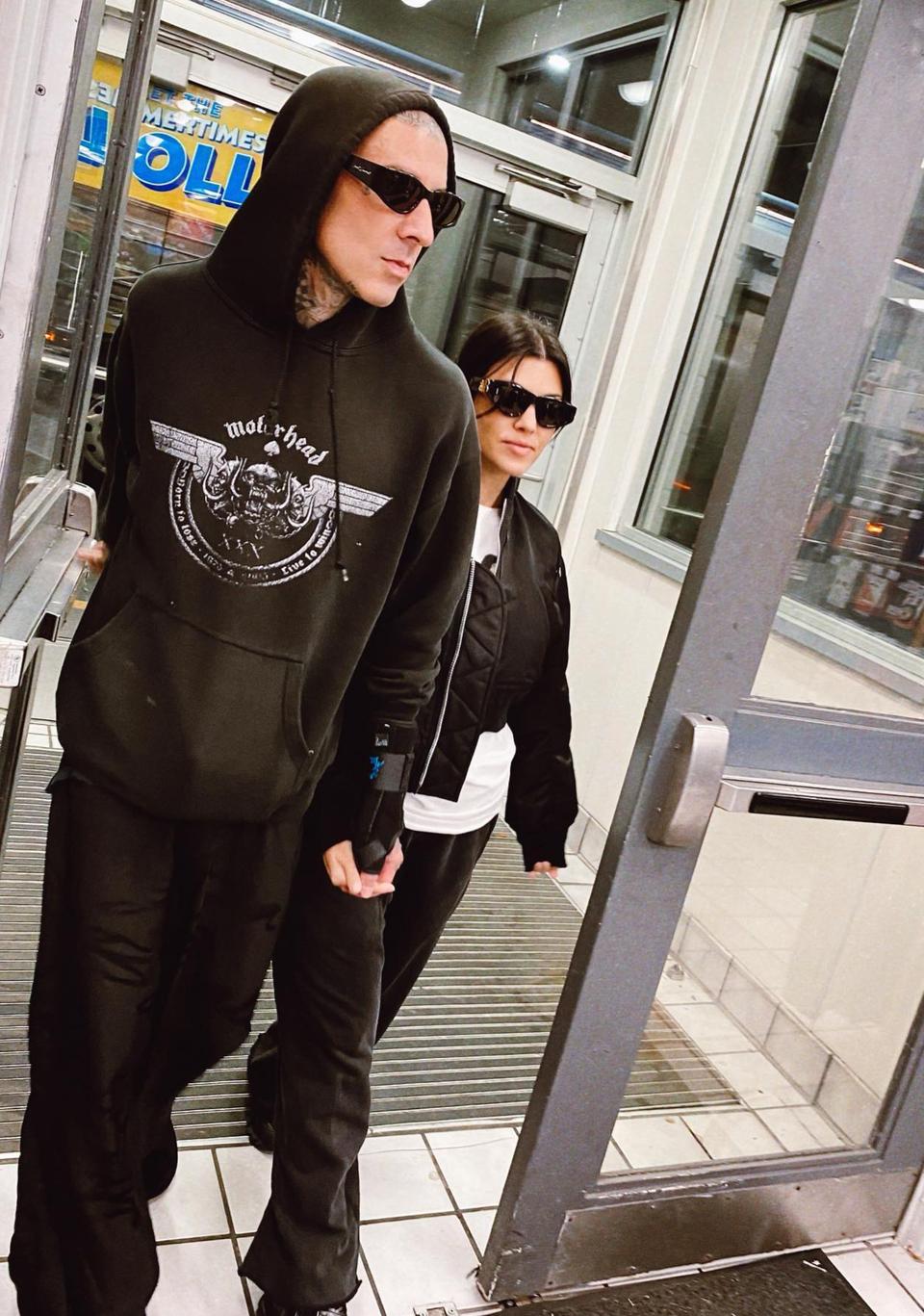 Kourtney and Travis at a truck stop in Indiana.