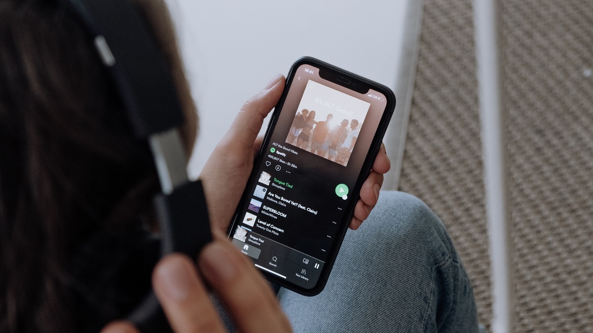 Someone listening to Spotify