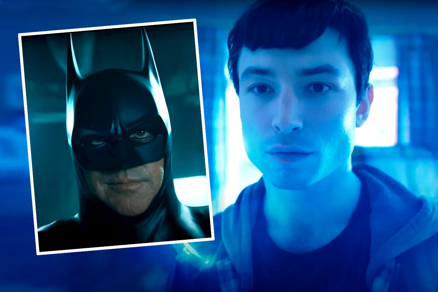 Ezra Miller teams up with two Batmans in The Flash Super Bowl trailer