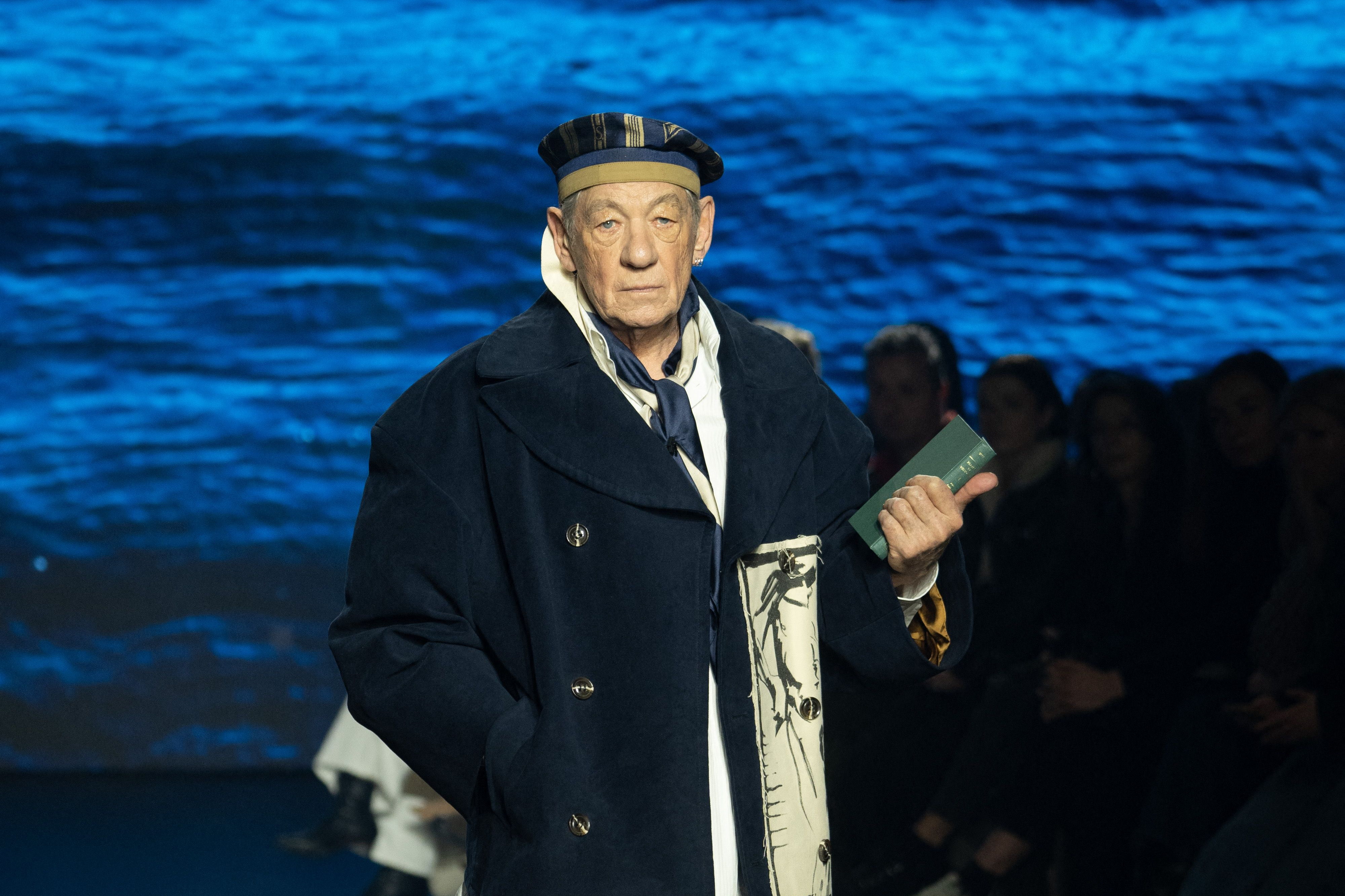 Ian McKellen is star of the SS Daley catwalk at London Fashion Week