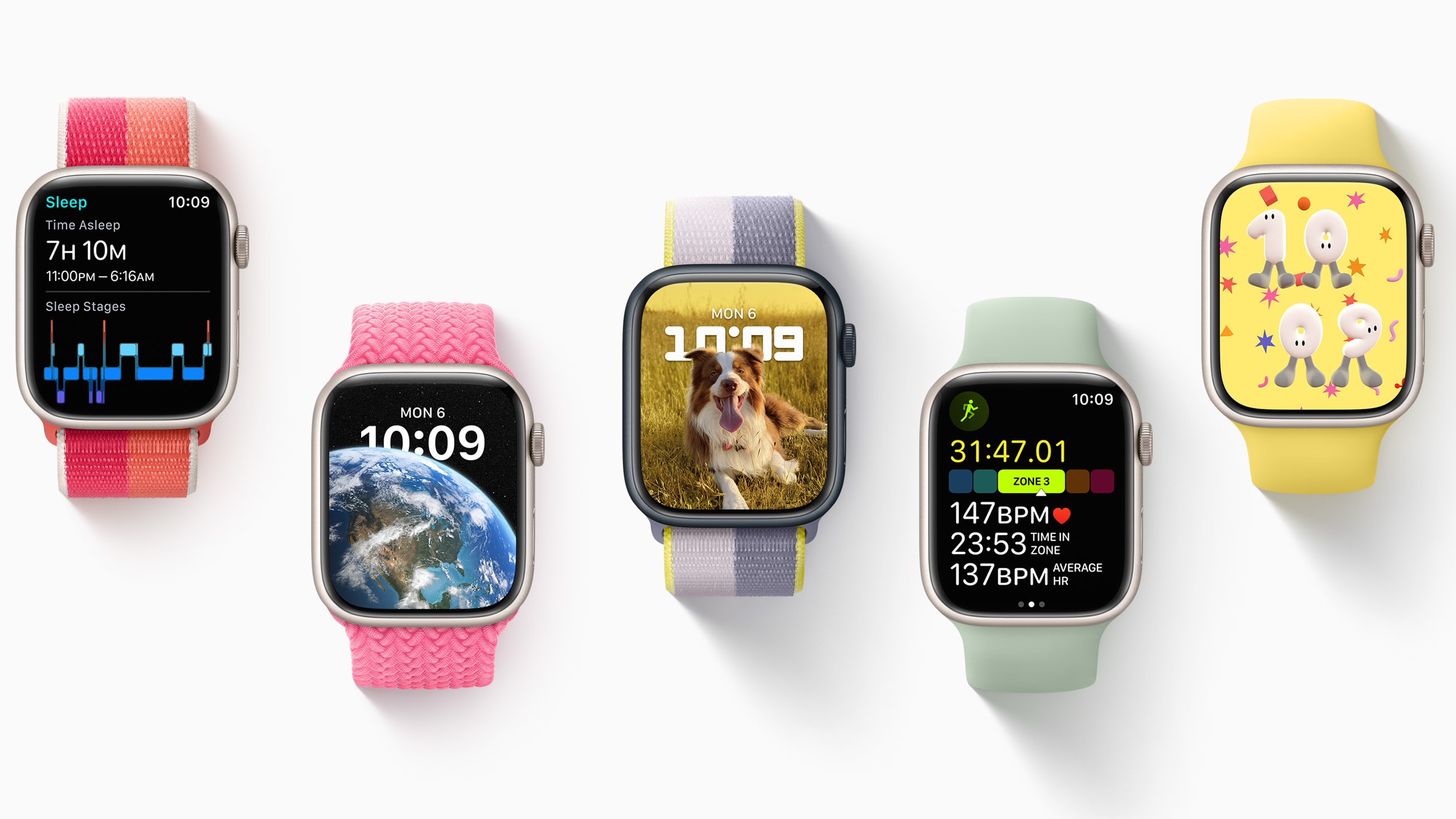 A series of Apple Watch straps