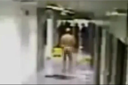 Moment Charles Bronson dances naked outside cell as he taunts prison officers