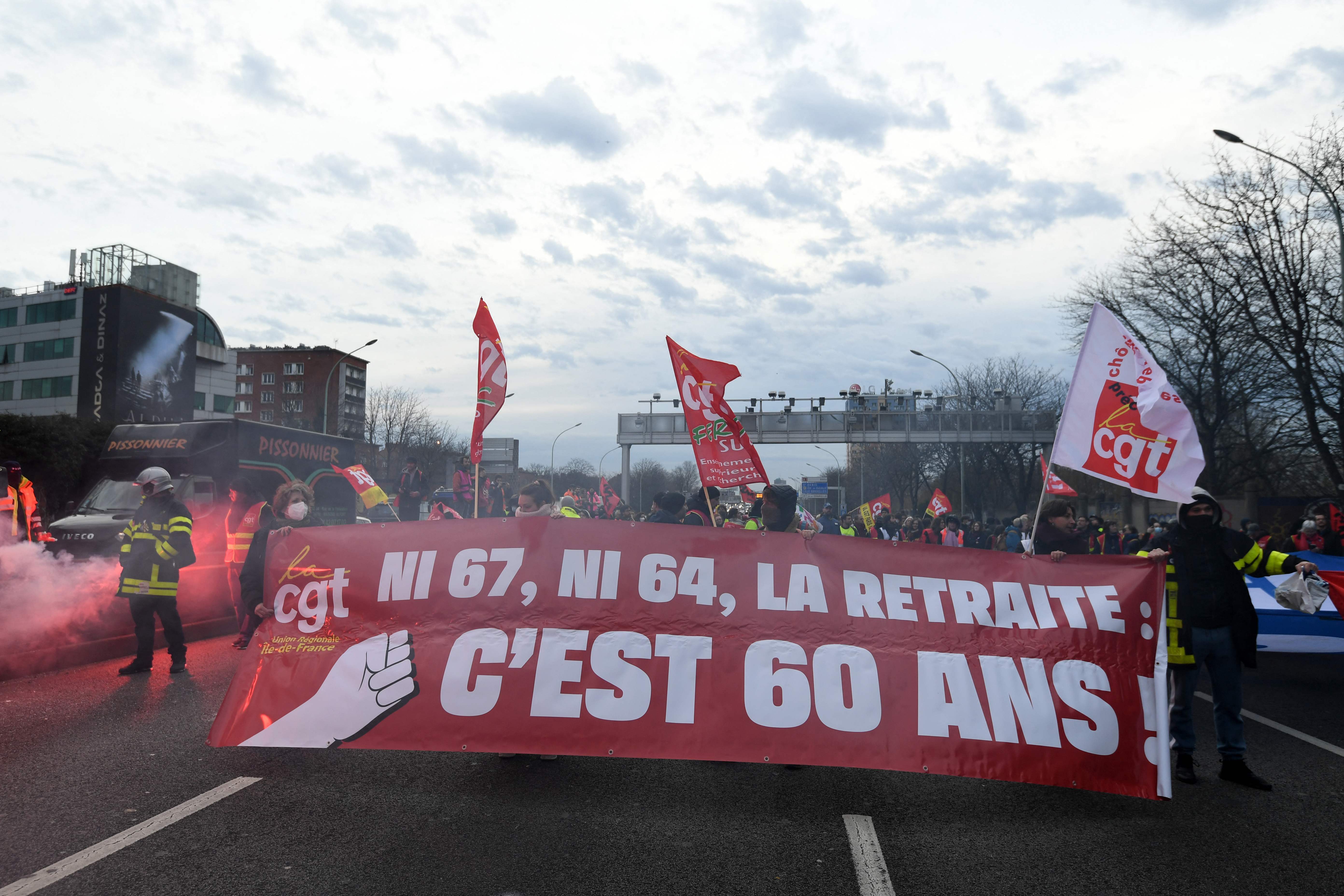 Paris ring road blocked and Calais port shut amid fresh protests in France over pension reforms
