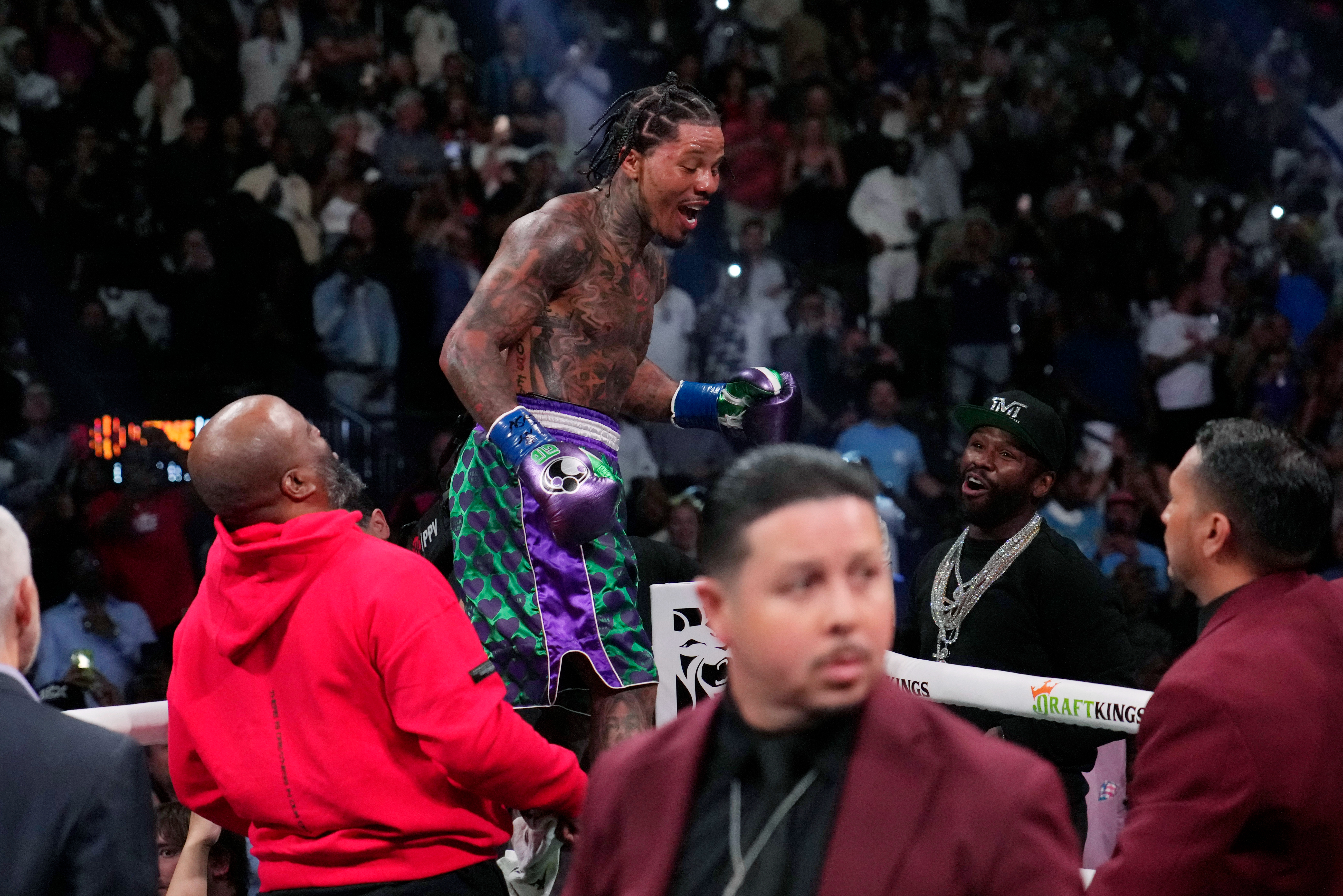 Gervonta Davis knocks out Ryan Garcia in Las Vegas super-fight with seventh-round stoppage
