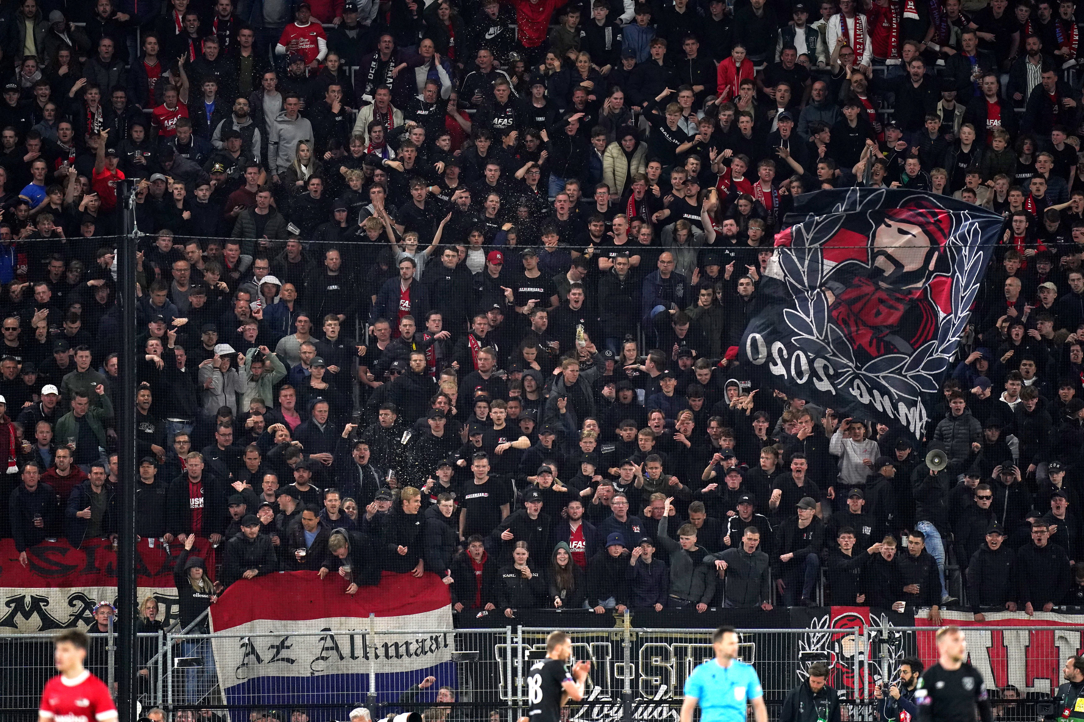 AZ Alkmaar fans attack West Ham supporters after Europa Conference League semi-final