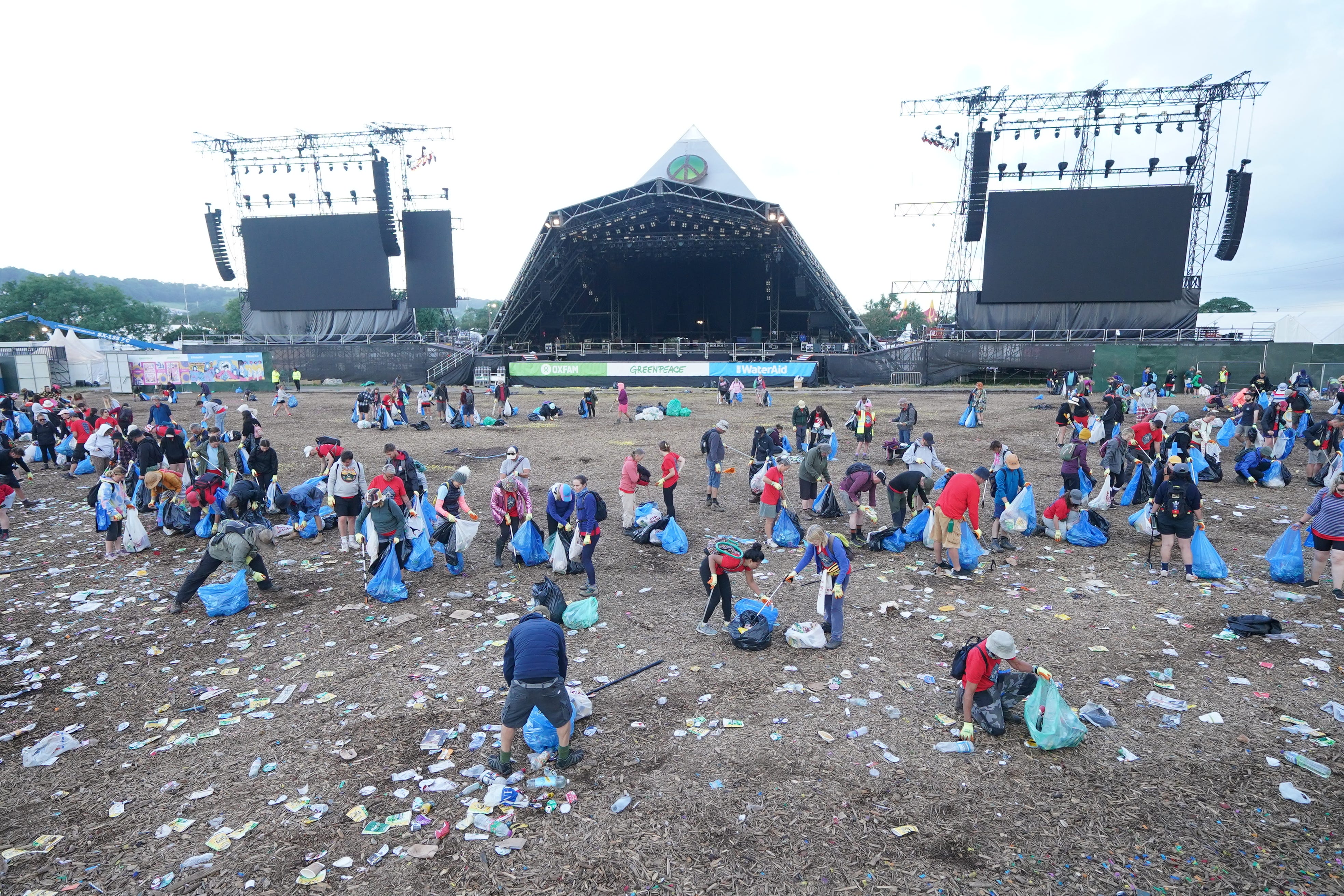 Glastonbury clean-up under way after weekend of revelry