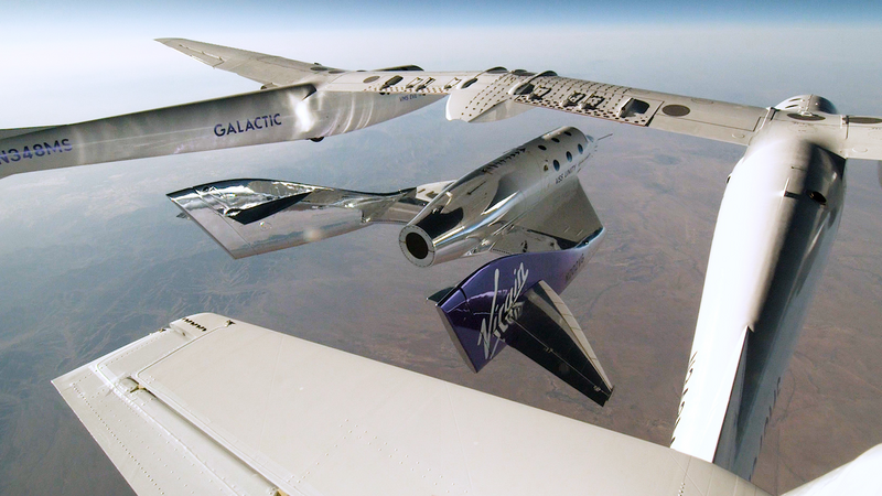 Virgin Galactic’s VMS Eve carrier aircraft and detachable space plane VSS Unity