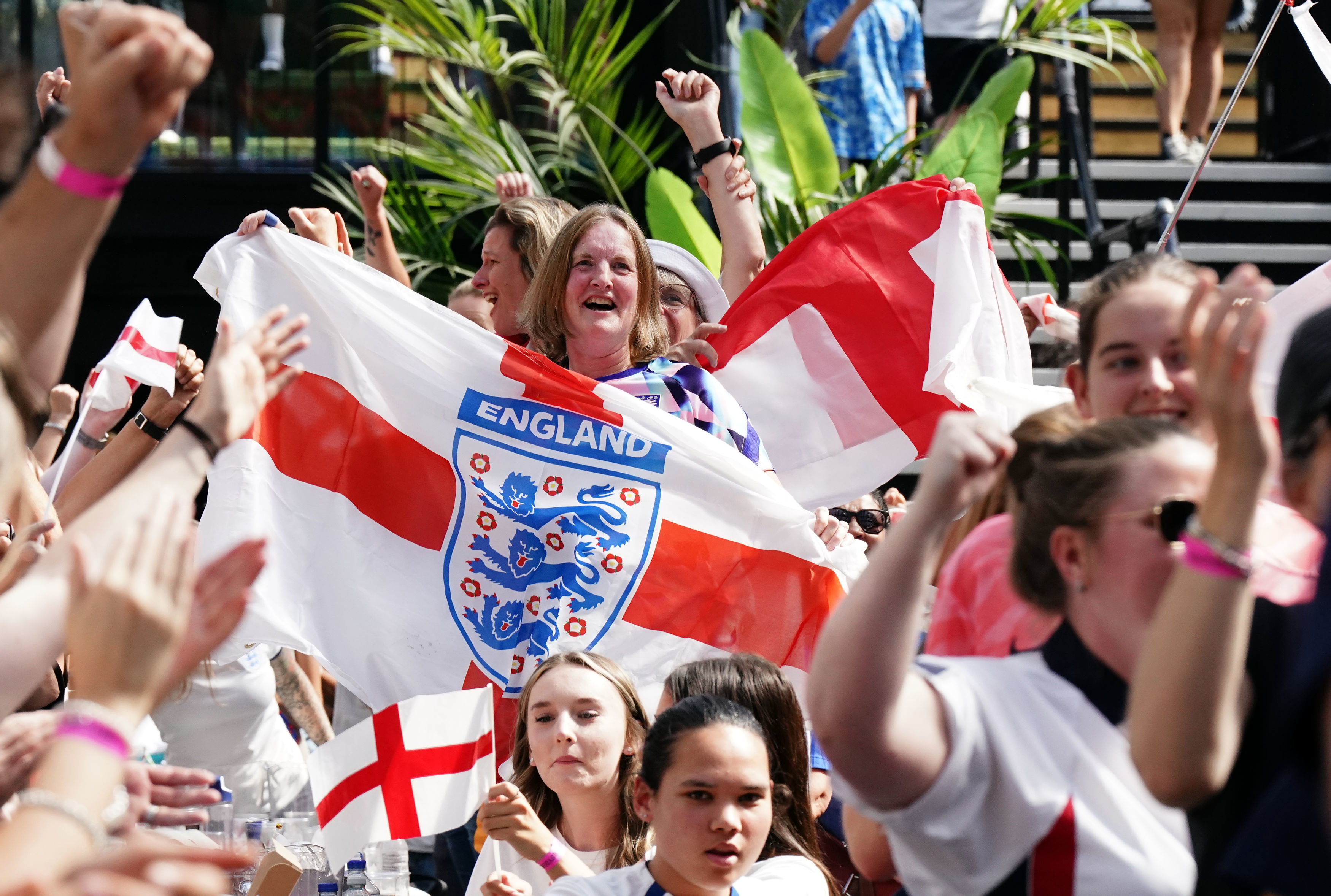 Fans watch Australia v England