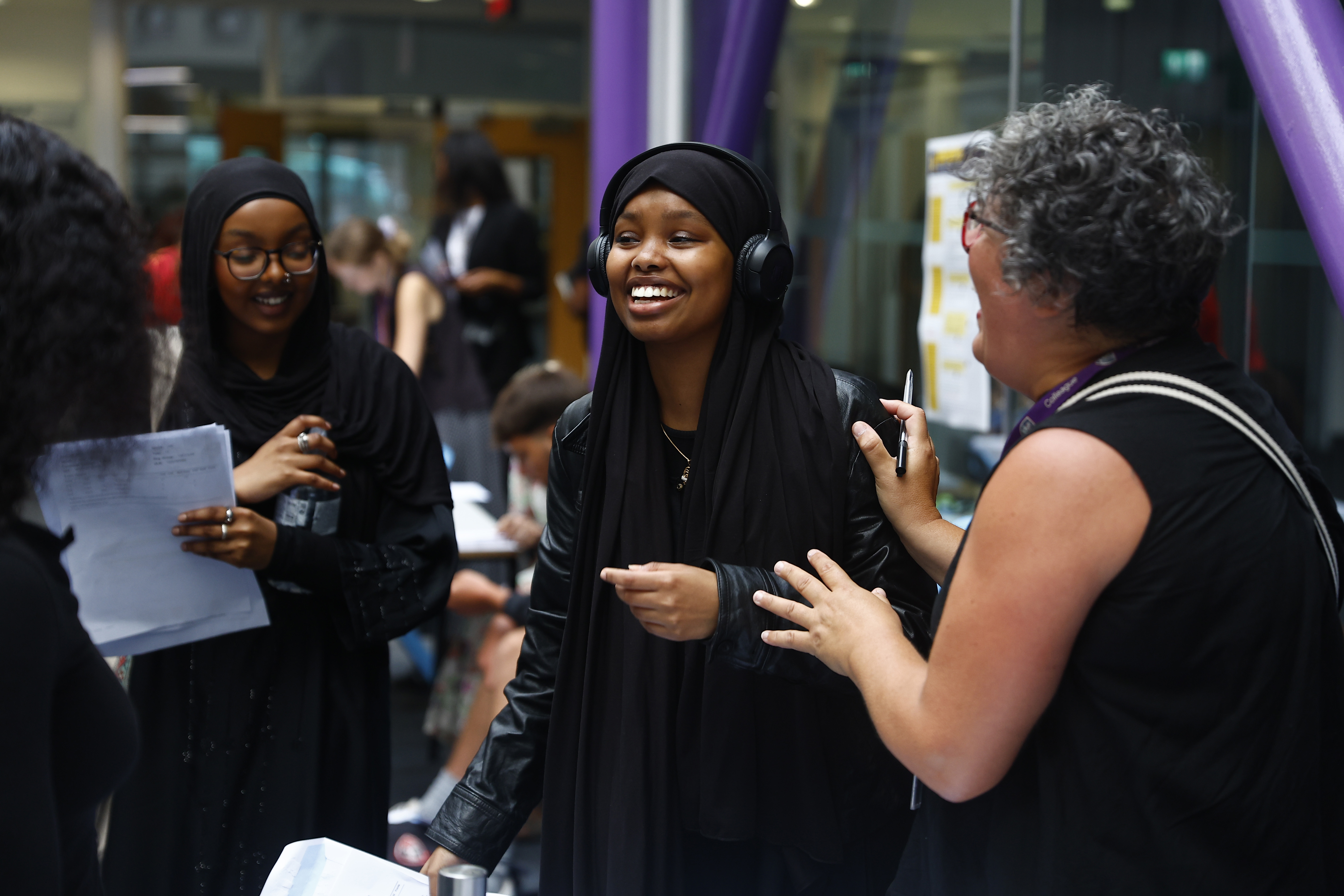 Students Across England And Wales Receive Their A'level Results