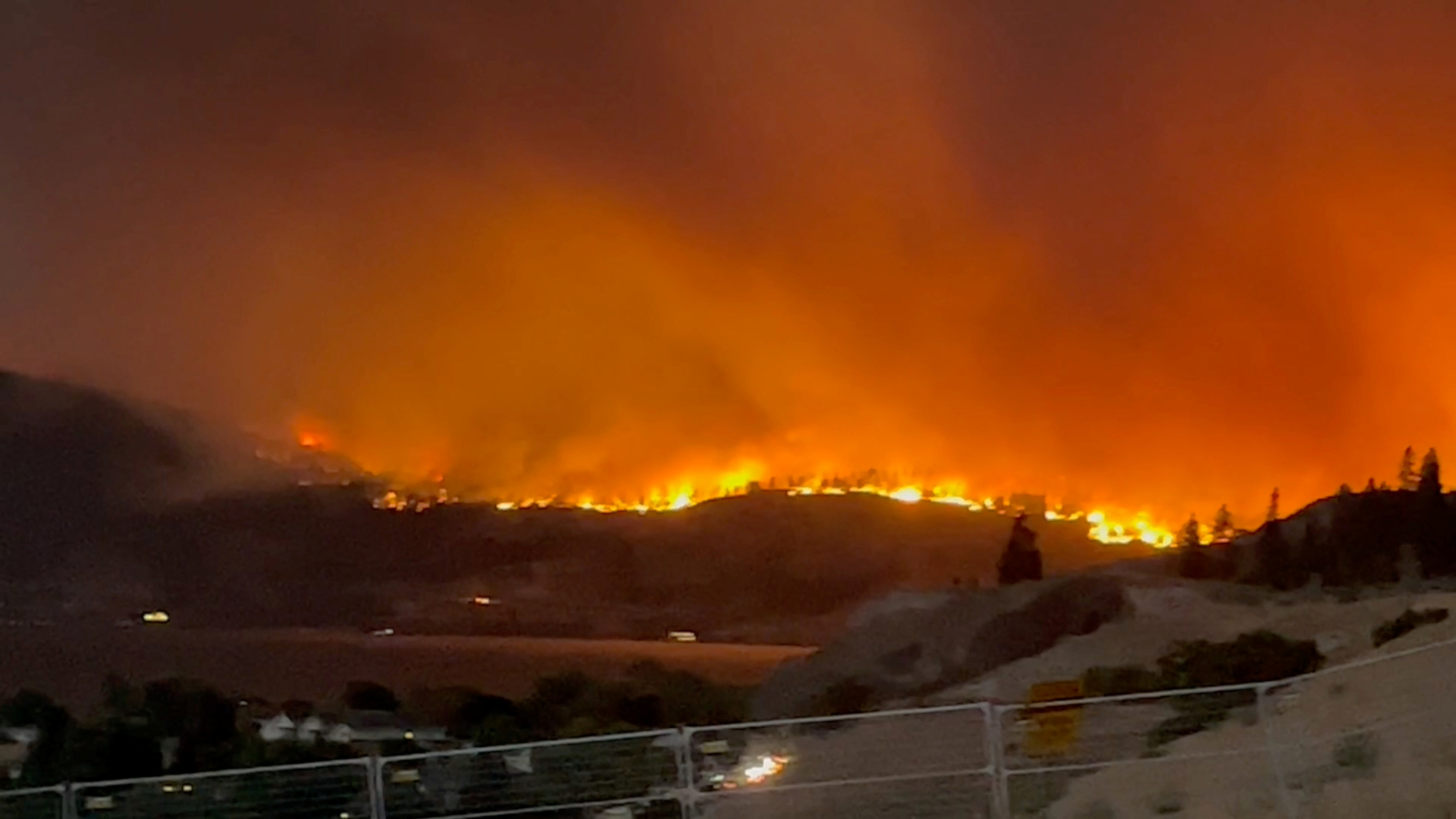 Wildfire in Kelowna, British Columbia