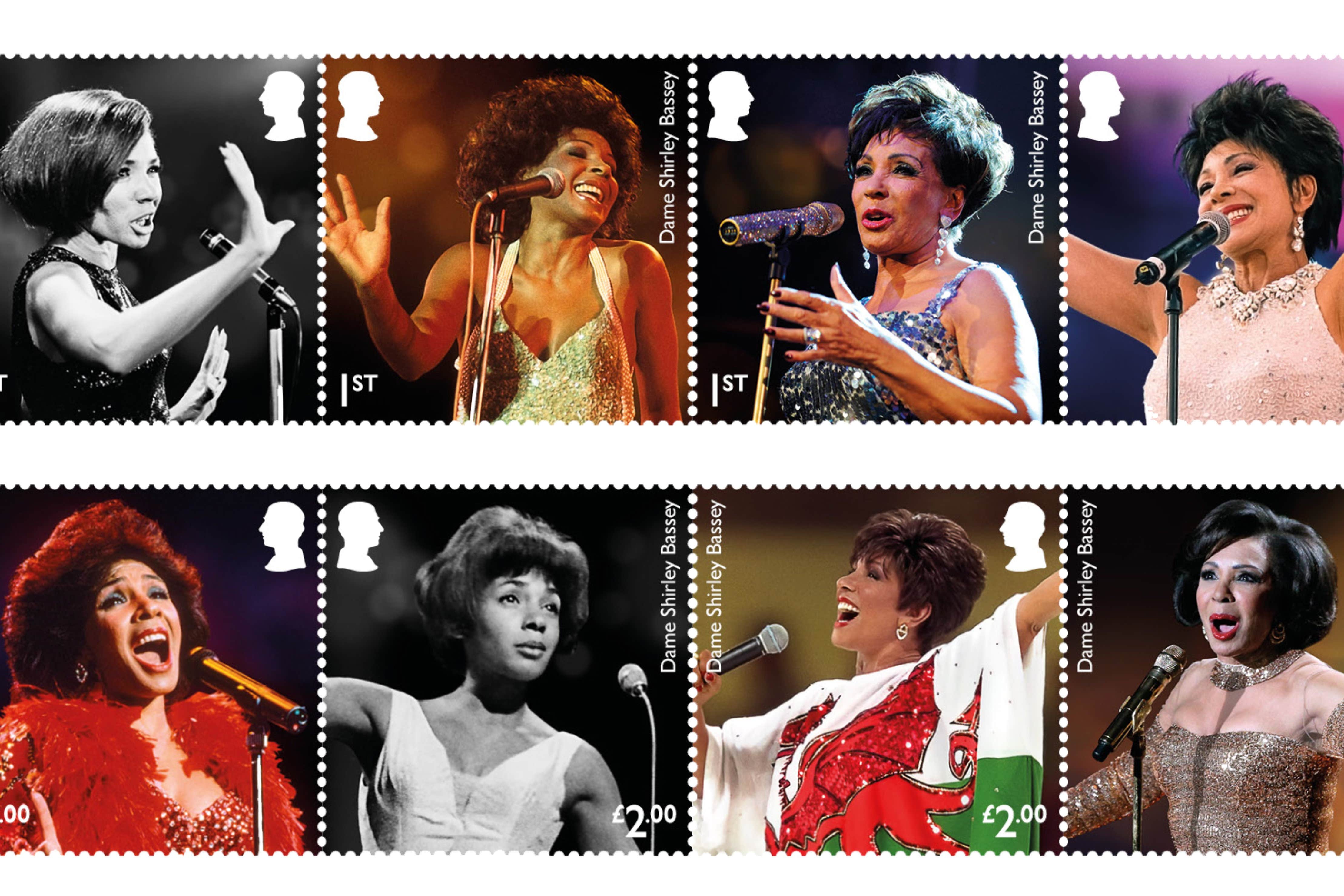 New stamps to honour career of Dame Shirley Bassey