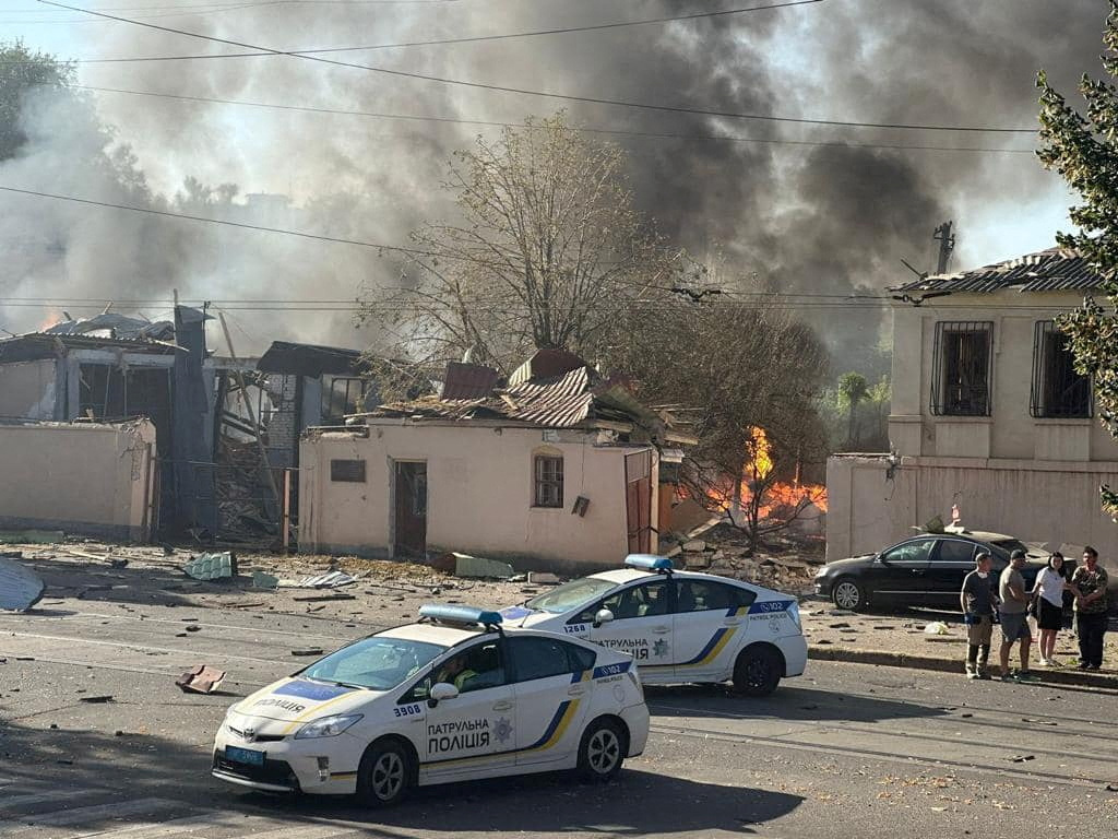 Aftermath of a Russian missile strike in Kryvyi Rih