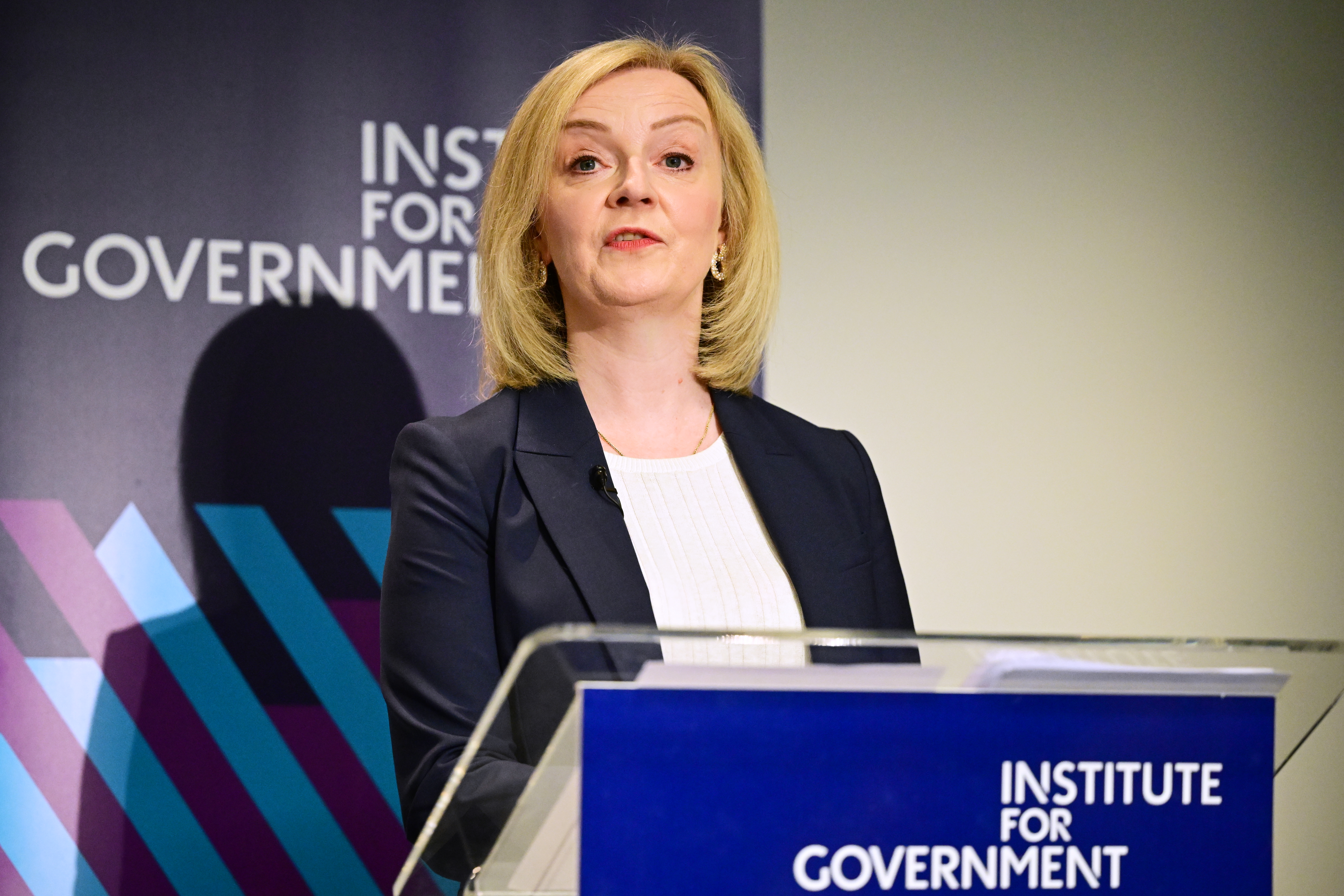 Former Prime Minister Liz Truss Delivers Economic Speech At the Institute For Government