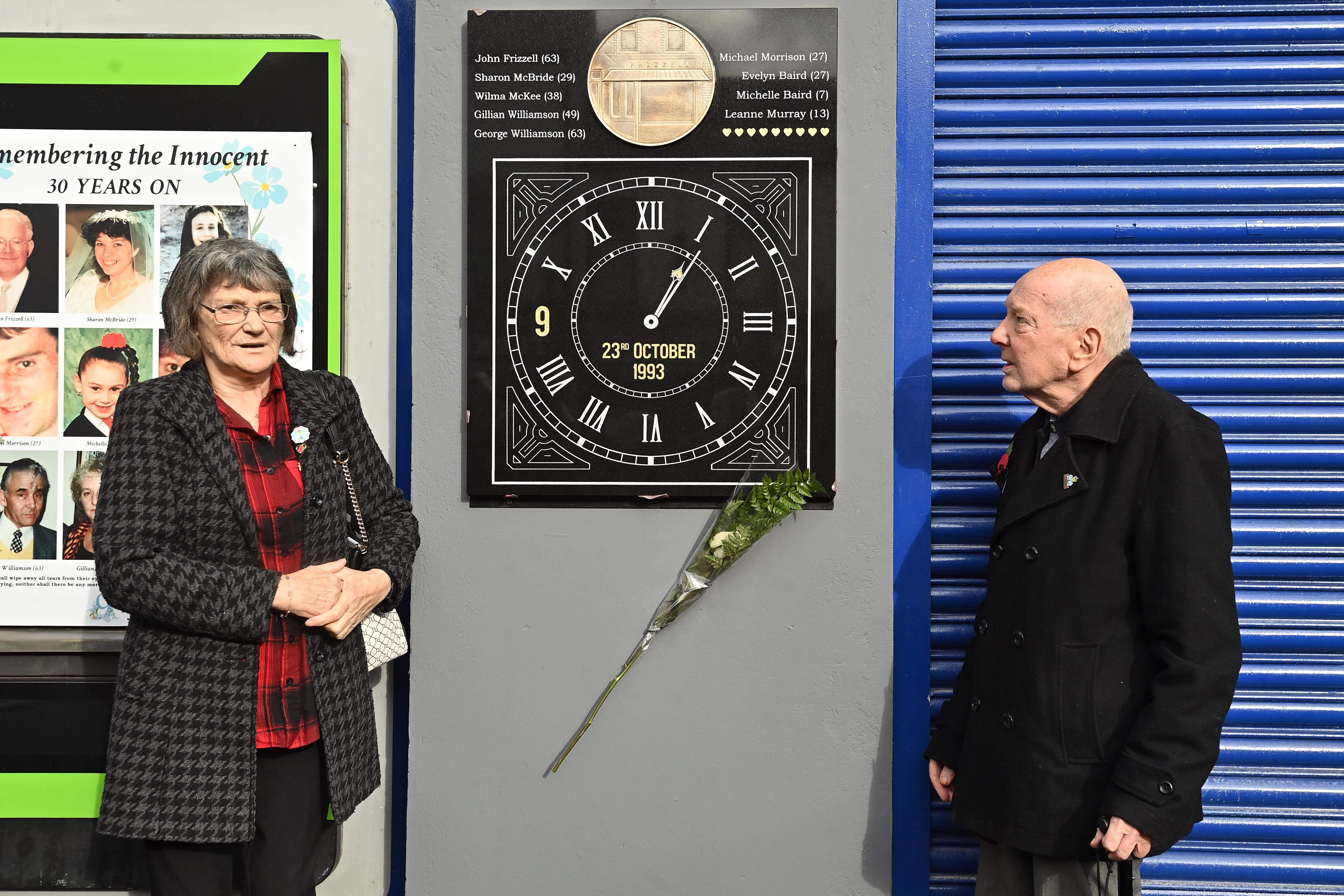 Families of Shankill Road bomb victims unveil memorial on anniversary of attack