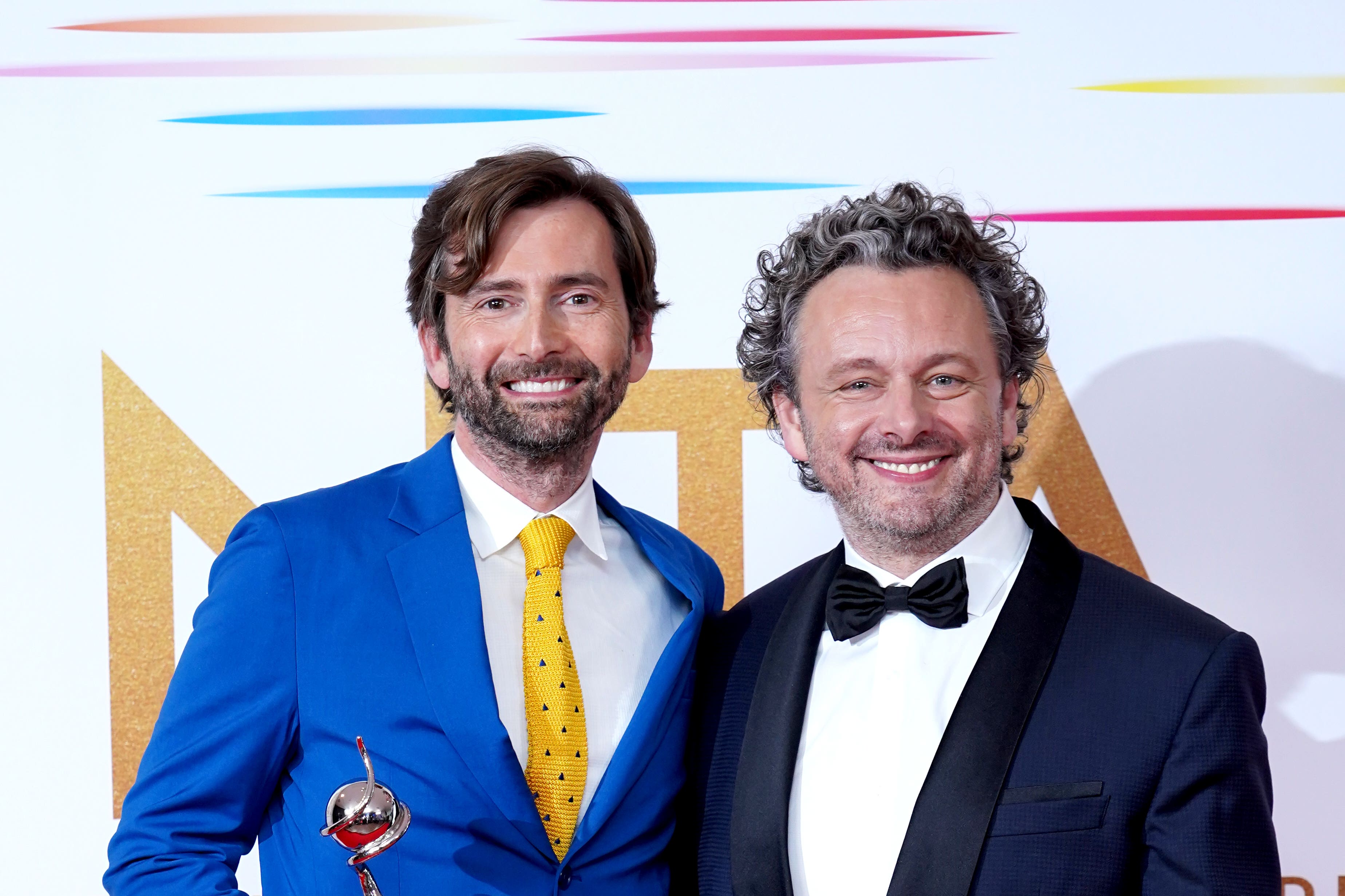 David Tennant brings Michael Sheen’s dog named Bark Ruffalo to the Baftas