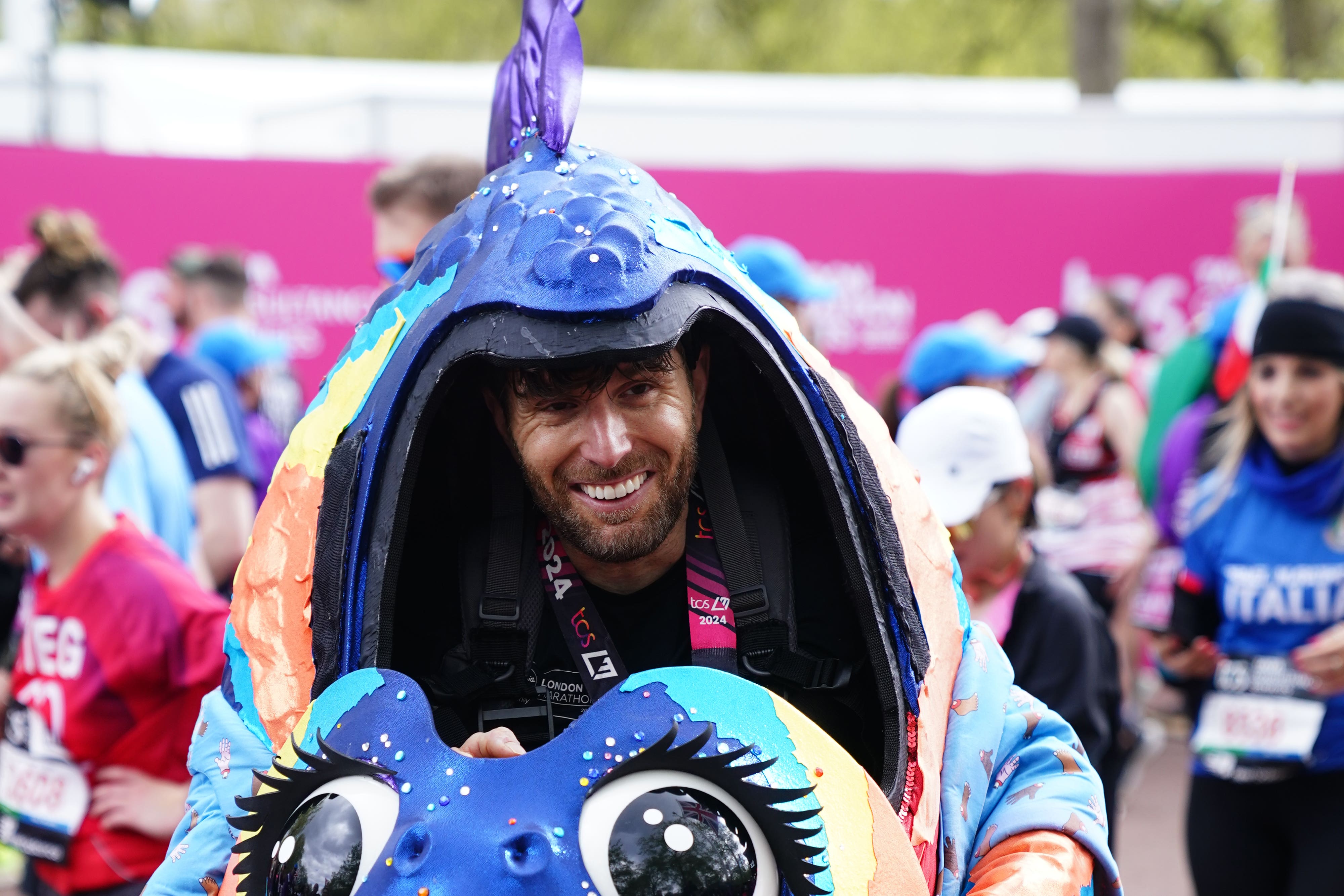 Joel Dommett says he had to ‘dig deep’ running London Marathon as a piranha