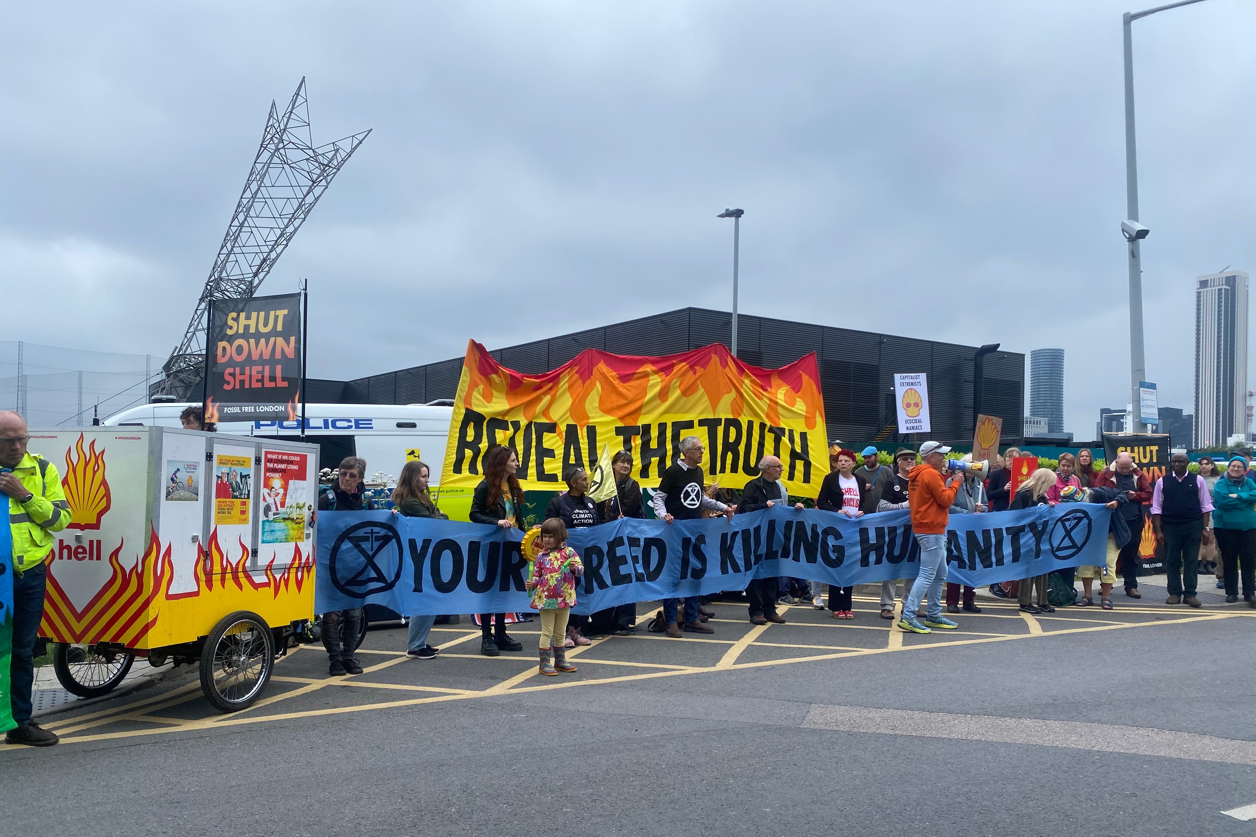 Climate protesters accuse Shell chairman of ‘greenwashing’ at AGM