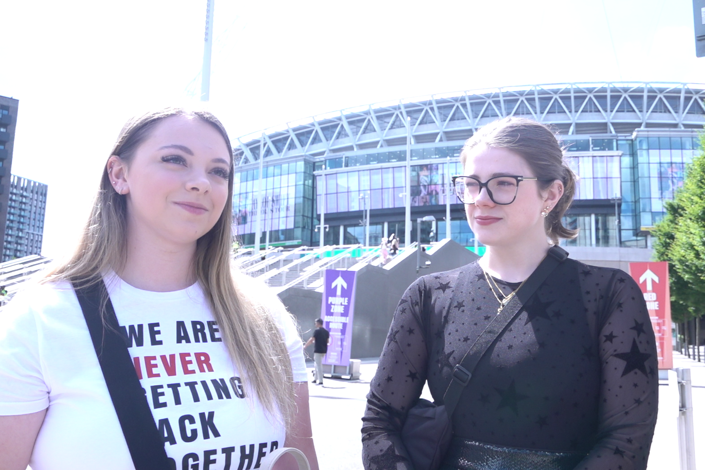 ‘A party with all your best friends’: Fans queue for Taylor Swift’s Wembley gig