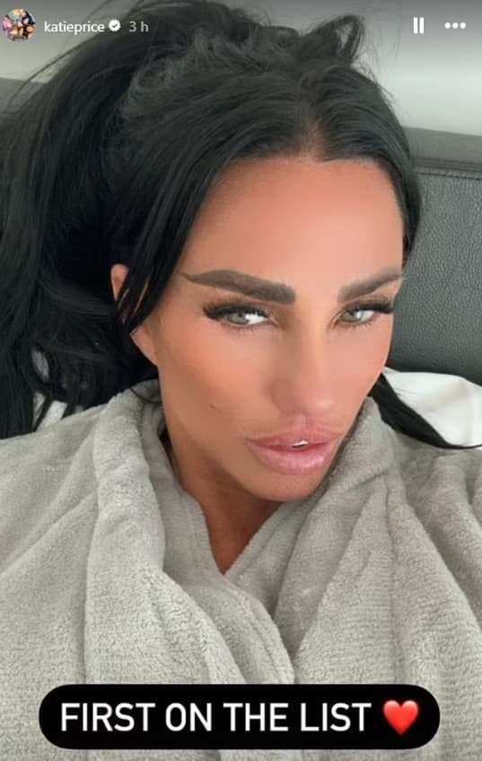 Katie Price shared news about her breast augmentation surgery as her home was being repossessed 