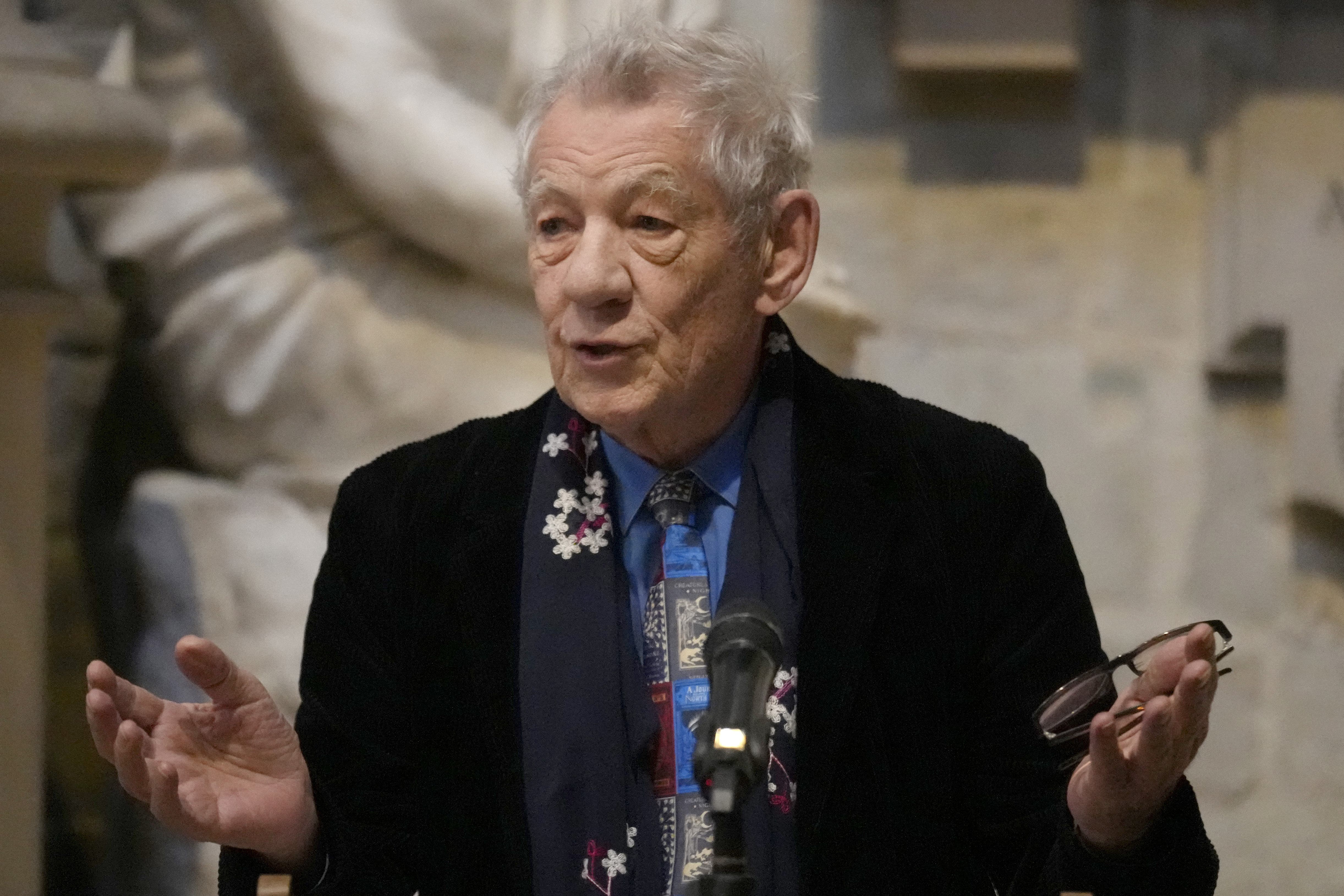 Sir Ian McKellen: Wrist and neck injuries ‘on the mend’ after fall