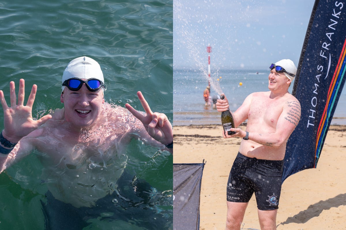 ‘Dream come true’: Explorer swims world’s Seven Seas to honour late grandfather