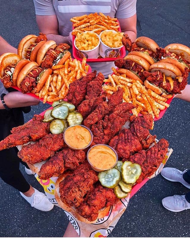 Dave’s Hot Chicken UK menu includes burgers and sliders
