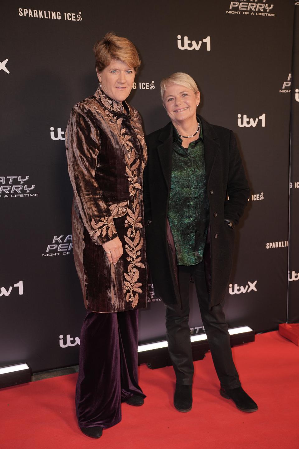 Clare Balding (left) and Alice Arnold arrive for the ITV music special (Yui Mok/PA)