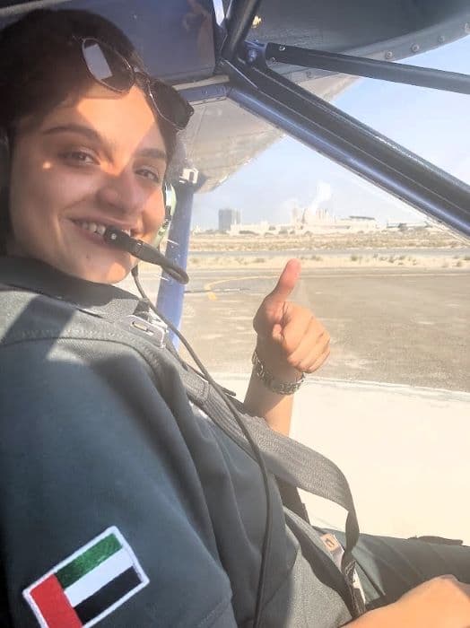 Flying in Al Marjan