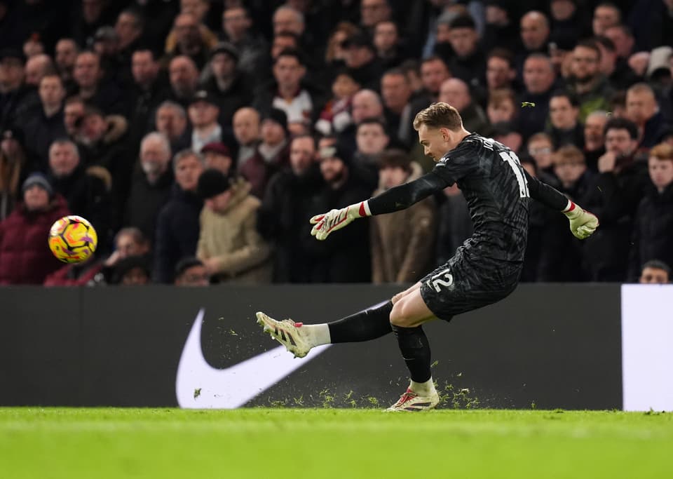 Filip Jorgensen playing for Chelsea against West Ham