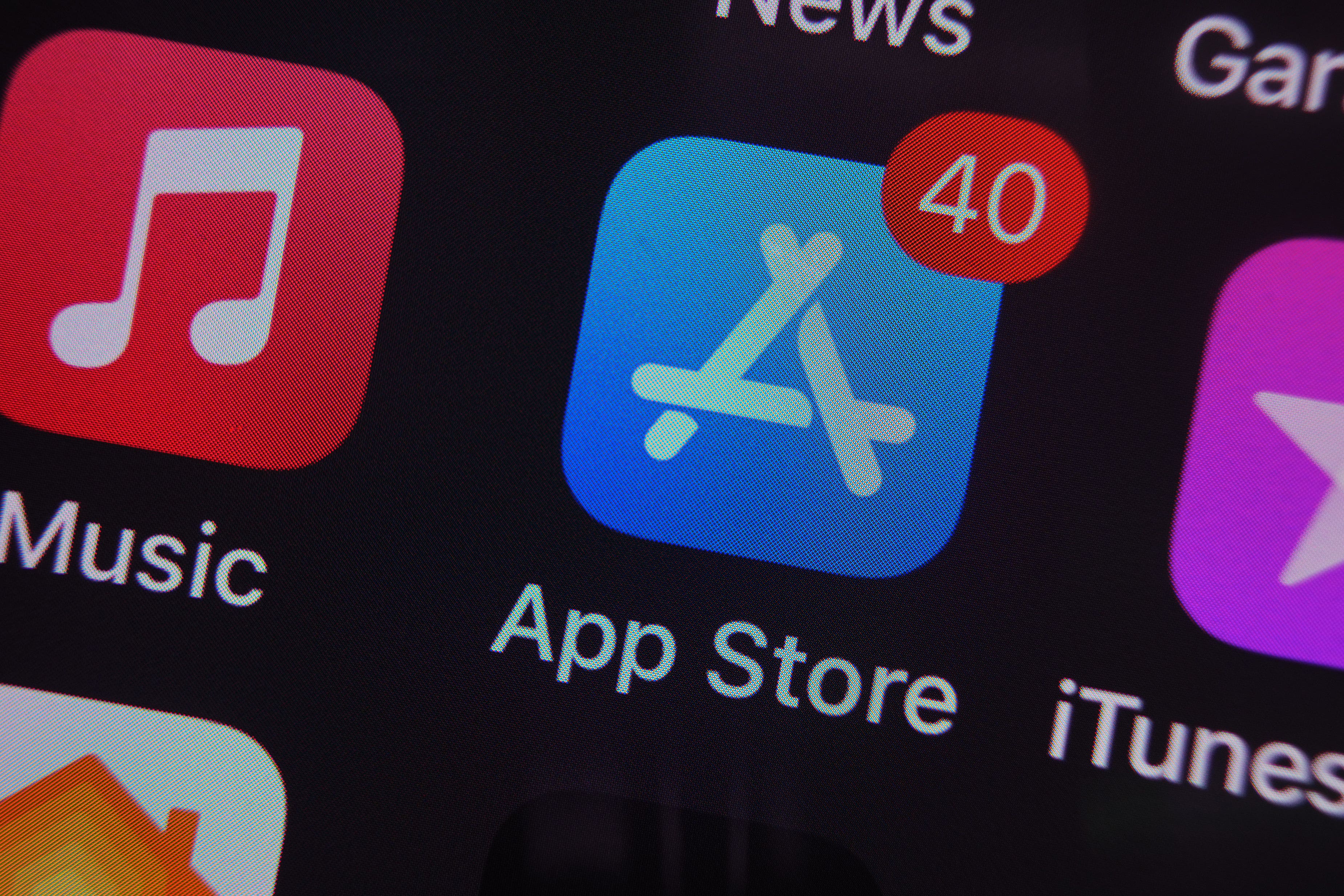 Apple Music logo on screen