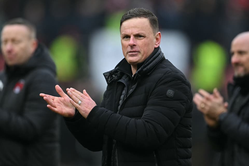 Richie Wellens applauds fans after Man City beat Leyton Orient in the FA Cup
