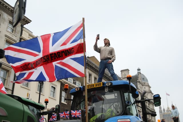 Farmers Protest In Westminster As Inheritance Tax Law Debated In Parliament