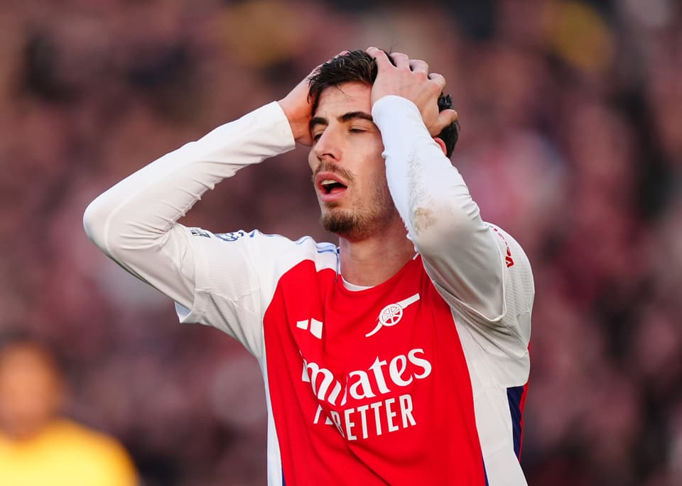 Arsenal striker Kai Havertz in action