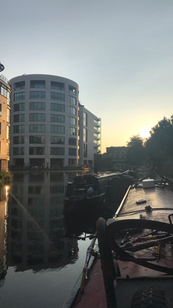 top of canal boat