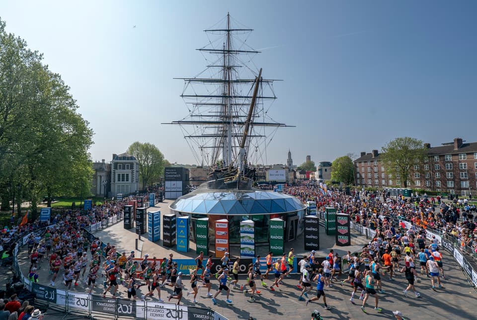 Handout photo provided by London Marathon Events of runners going round The Cutty Sark during the TCS London Marathon. Picture date: Sunday April 27, 2025. PA Photo. See PA story ATHLETICS London Photo credit should read: London Marathon Events/PA Wire.
NOTE TO EDITORS: This handout photo may only be used in for editorial reporting purposes for the contemporaneous illustration of events, things or the people in the image or facts mentioned in the caption. Reuse of the picture may require further permission from the copyright holder.